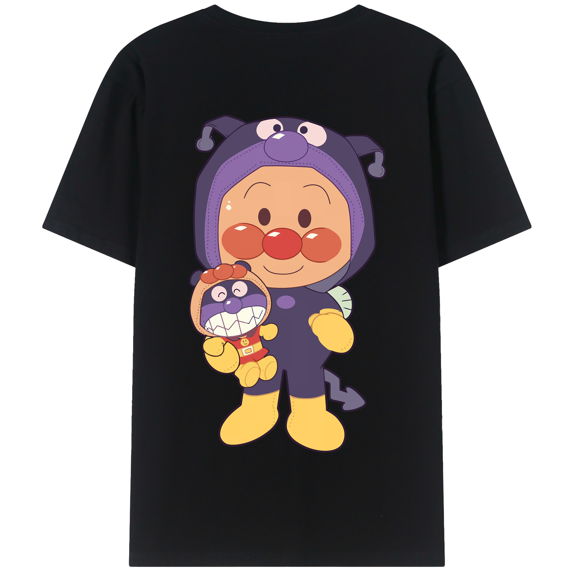 （画像用） アンパンマン Anpanman 綿100％半袖Tシャツ（背面プリント）