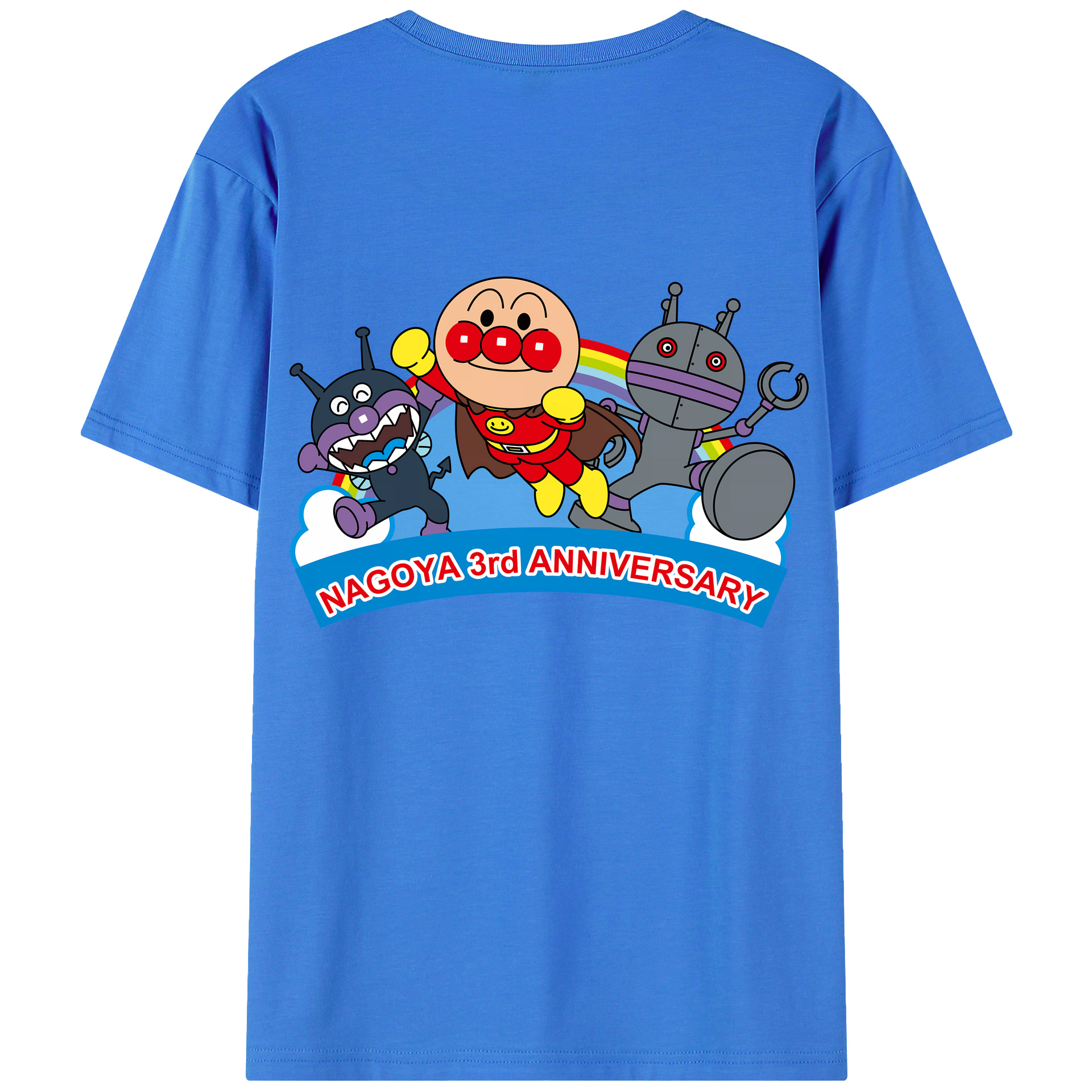 （画像用） アンパンマン Anpanman 綿100％半袖Tシャツ（背面プリント）