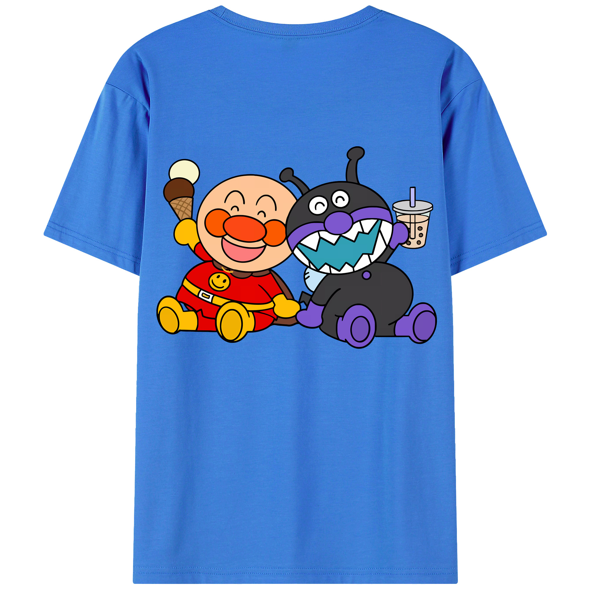 （画像用） アンパンマン Anpanman 綿100％半袖Tシャツ（背面プリント）