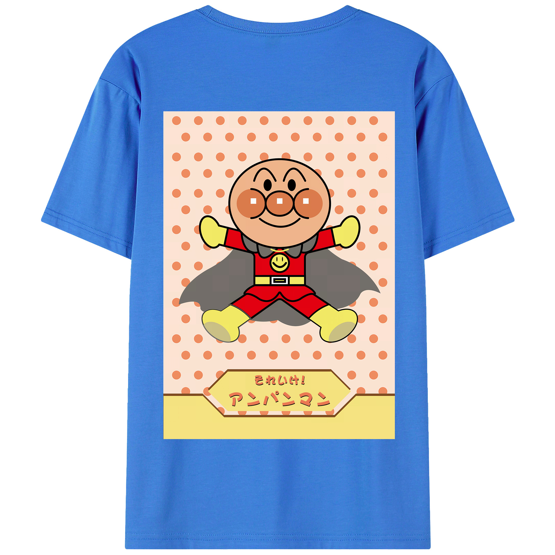 （画像用） アンパンマン Anpanman 綿100％半袖Tシャツ（背面プリント）