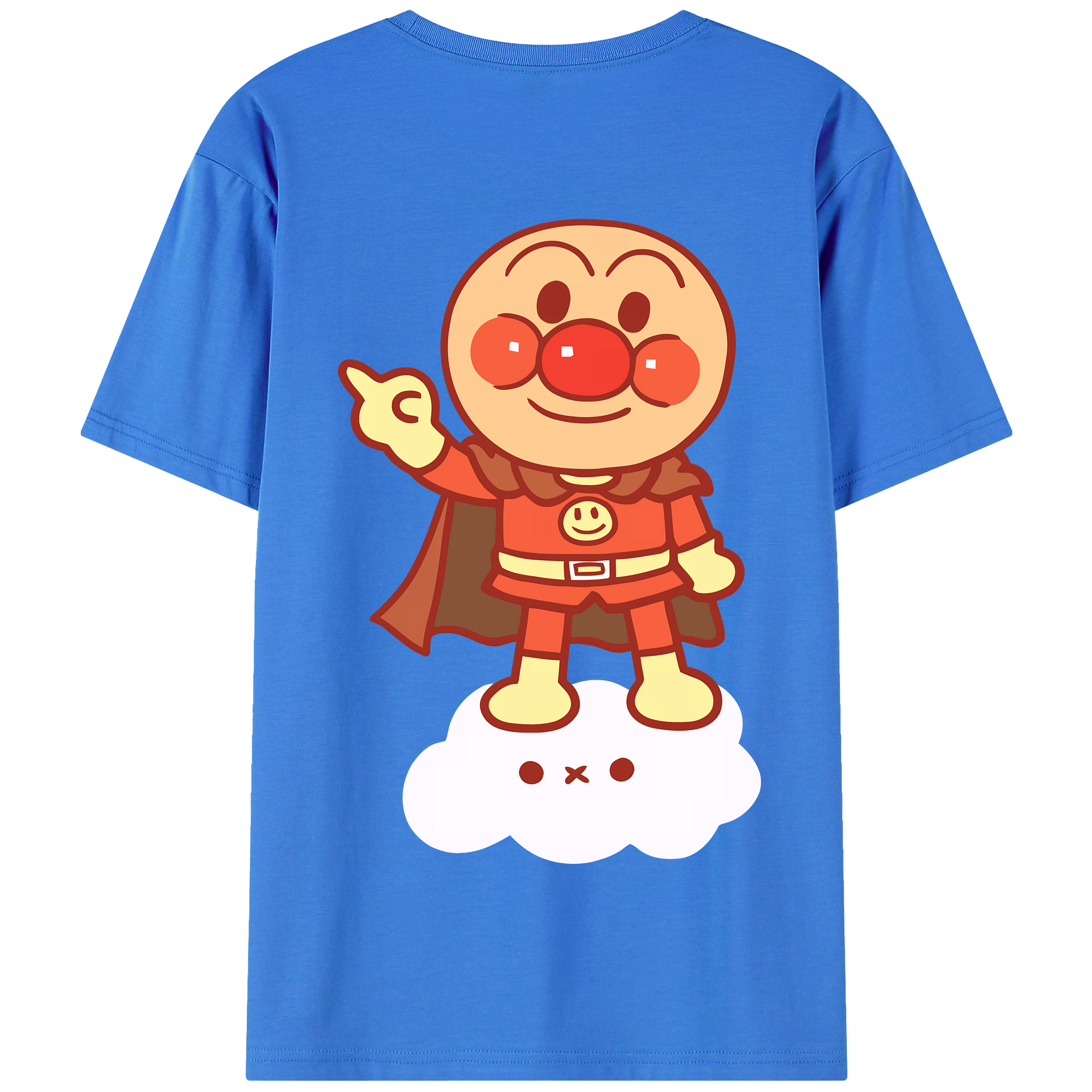 （画像用） アンパンマン Anpanman 綿100％半袖Tシャツ（背面プリント）