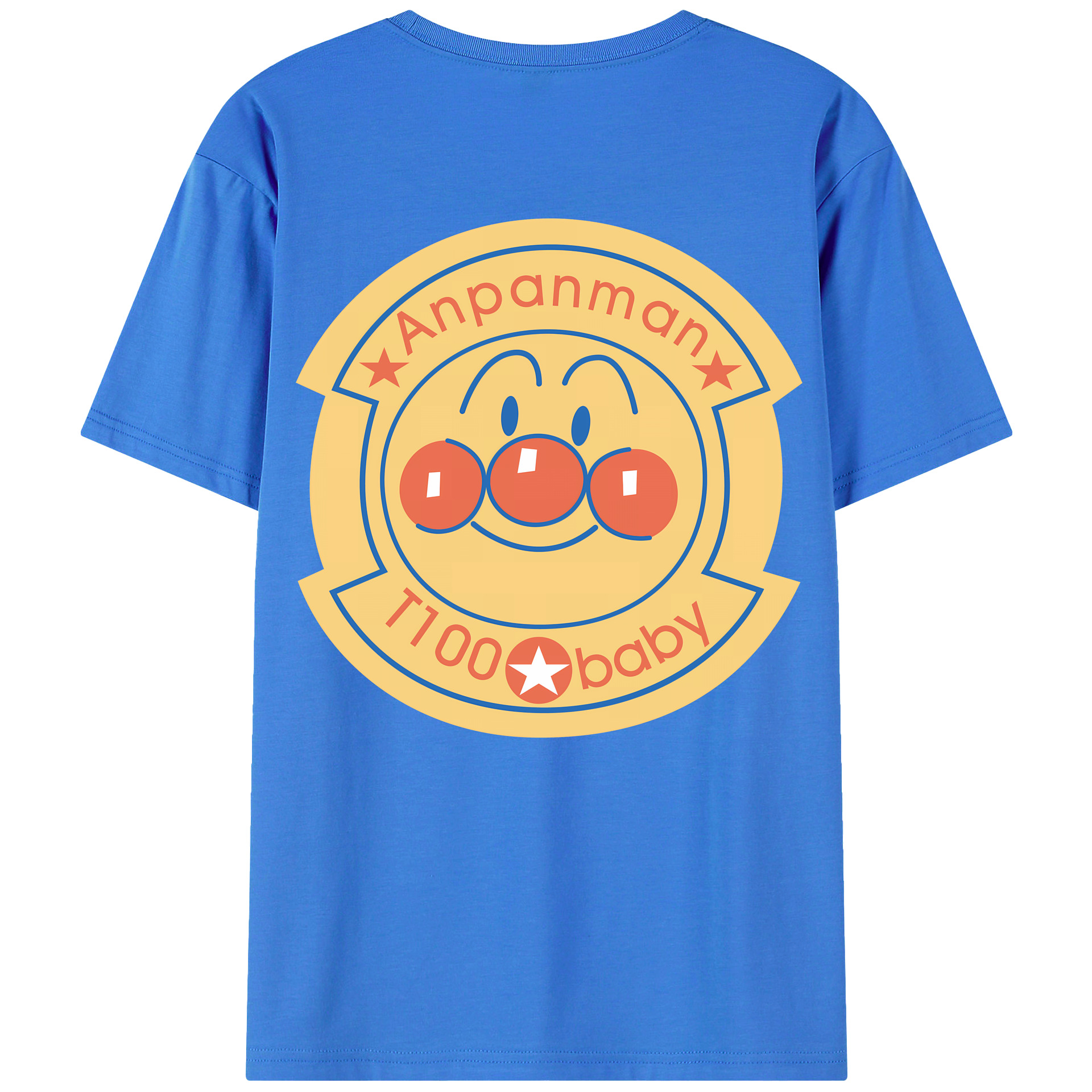 （画像用） アンパンマン Anpanman 綿100％半袖Tシャツ（背面プリント）