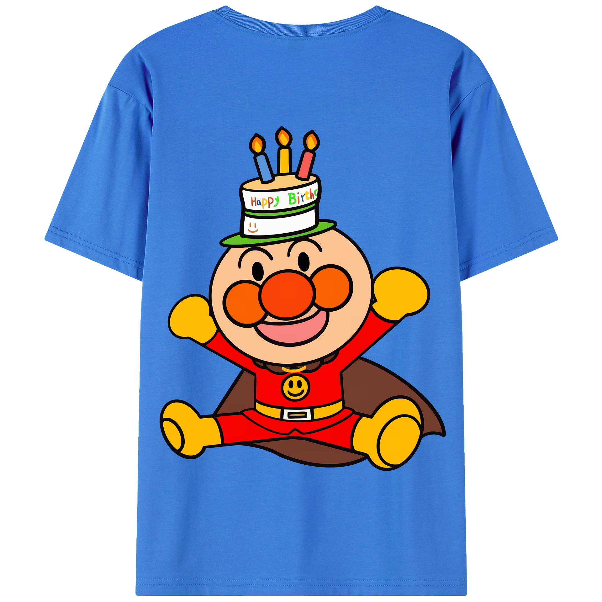 （画像用） アンパンマン Anpanman 綿100％半袖Tシャツ（背面プリント）