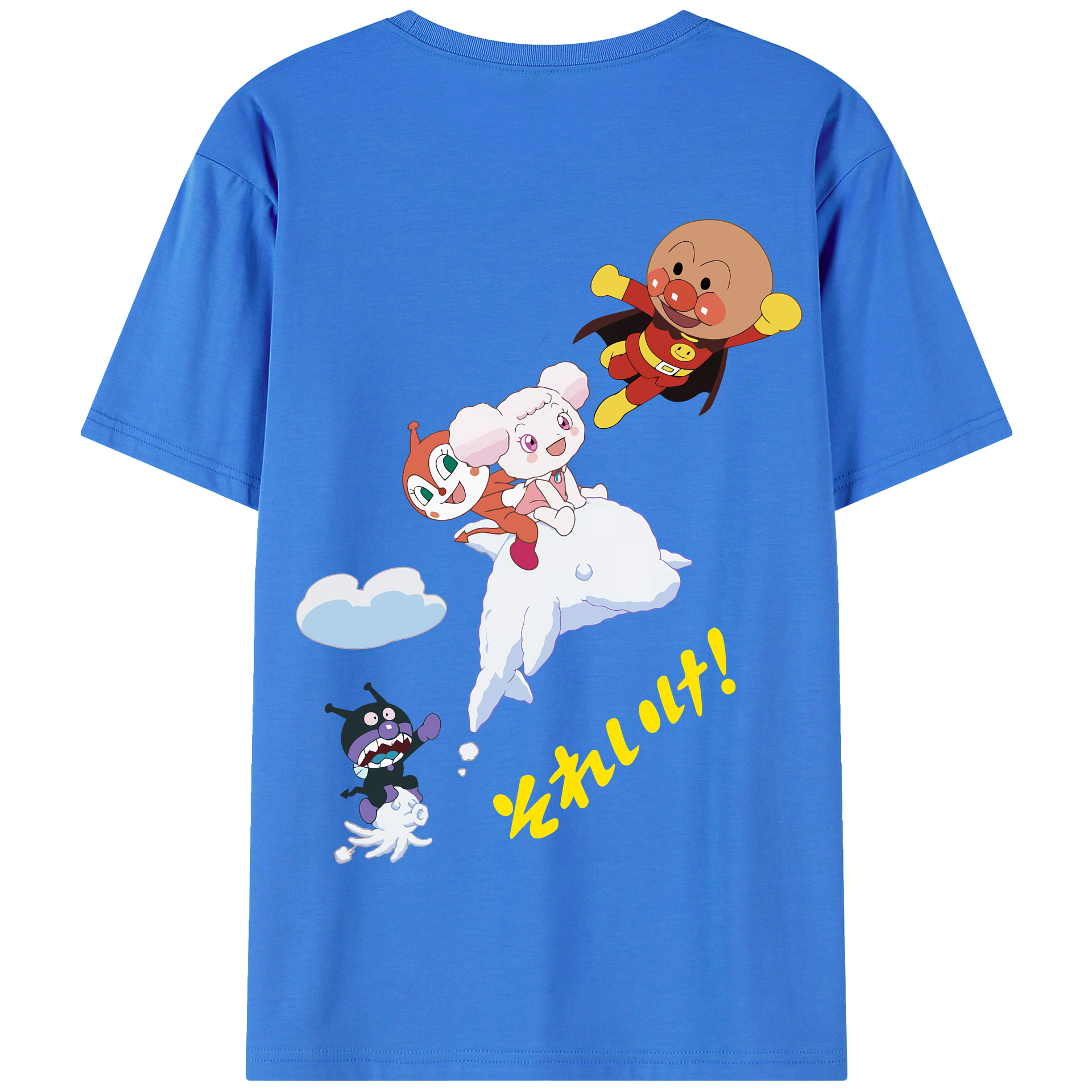 （画像用） アンパンマン Anpanman 綿100％半袖Tシャツ（背面プリント）