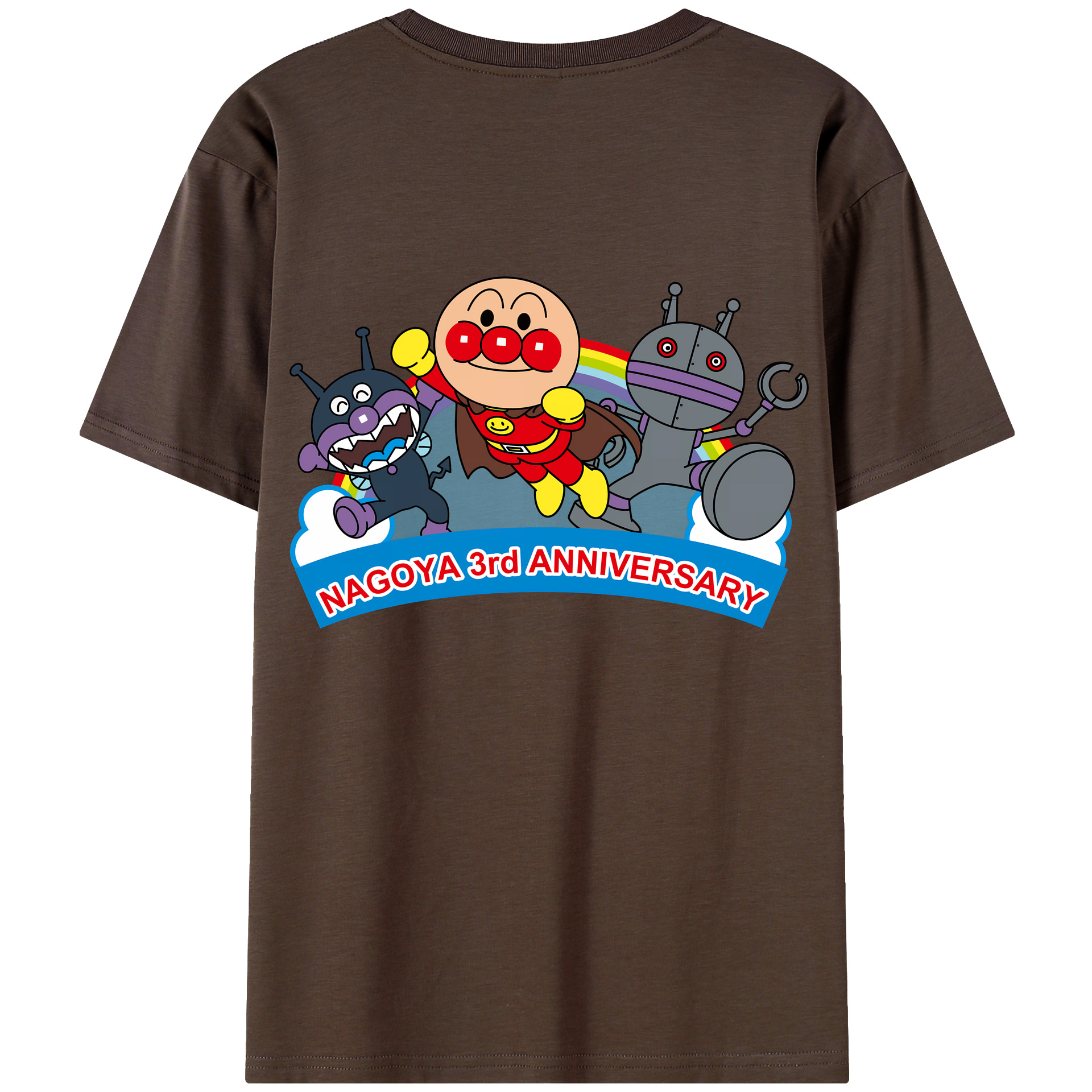 （画像用） アンパンマン Anpanman 綿100％半袖Tシャツ（背面プリント）