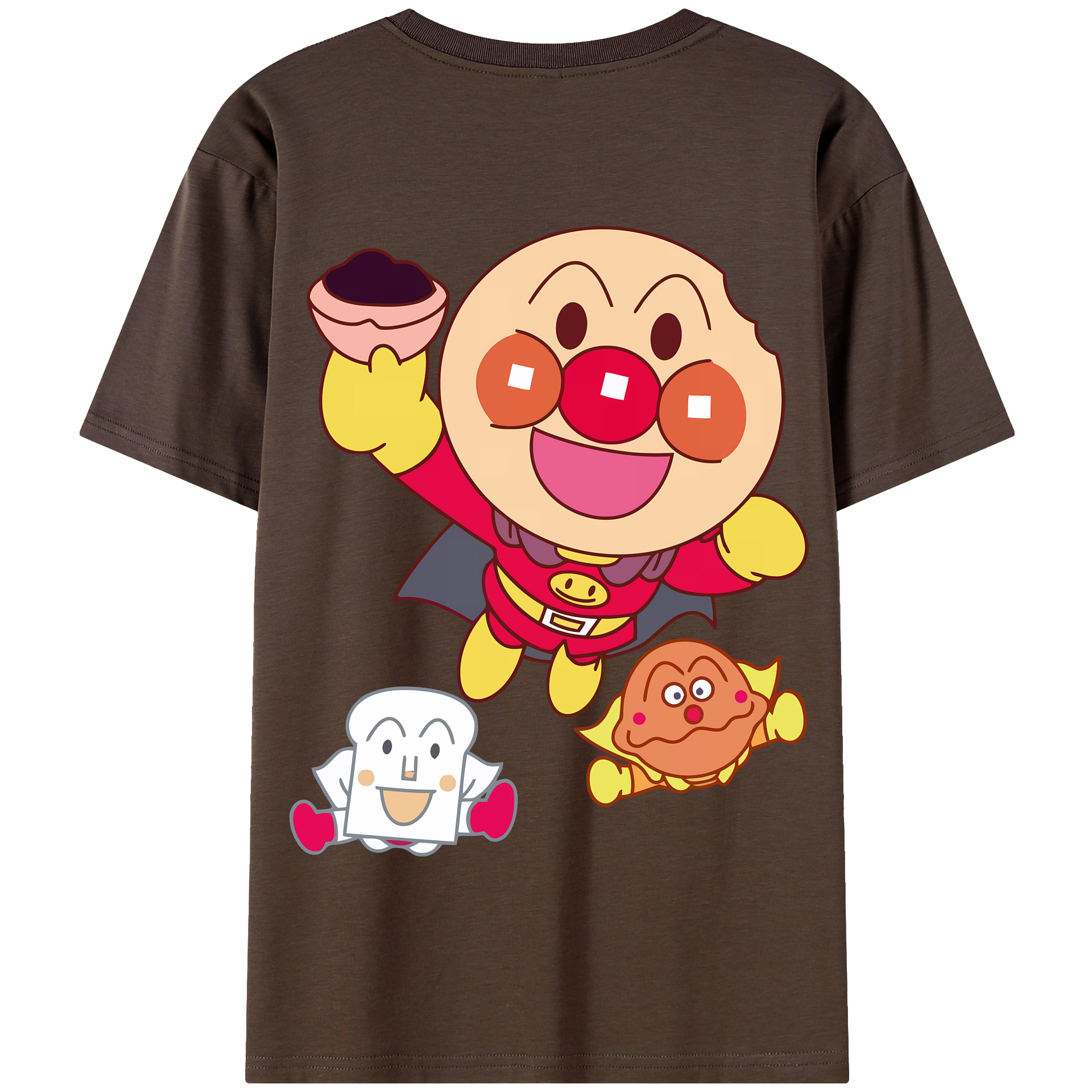 （画像用） アンパンマン Anpanman 綿100％半袖Tシャツ（背面プリント）