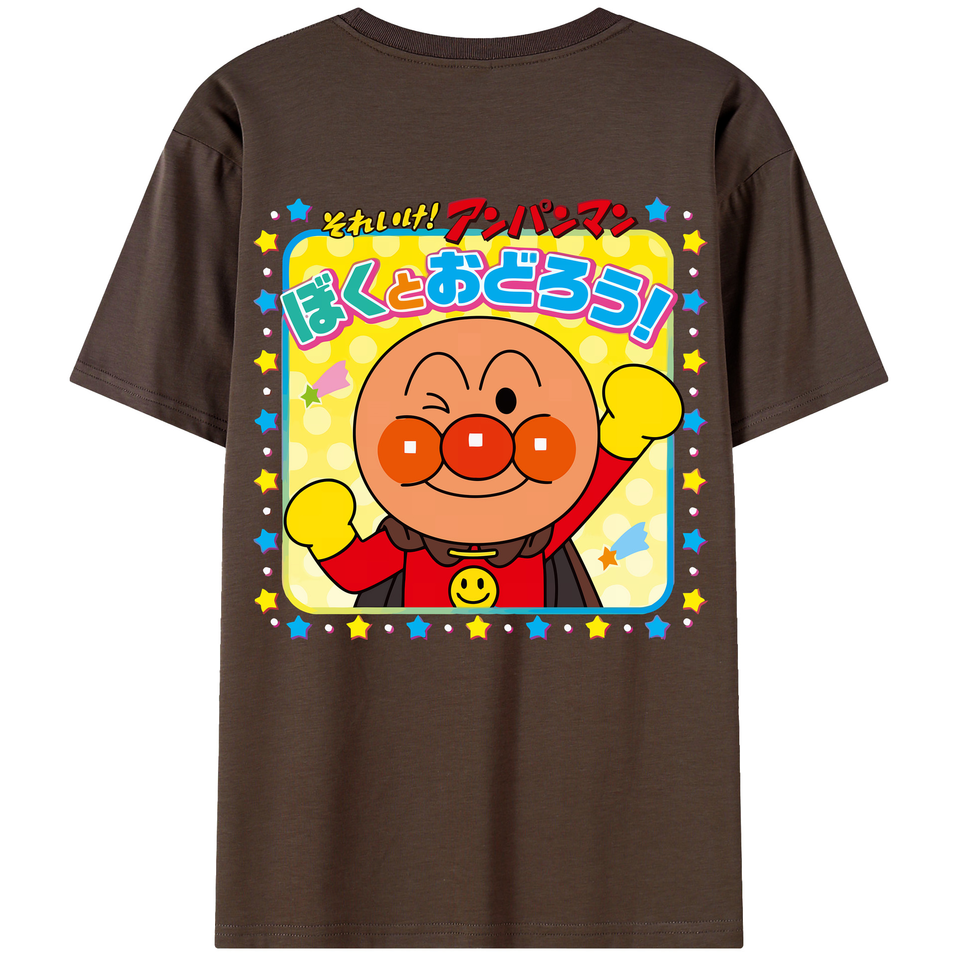 （画像用） アンパンマン Anpanman 綿100％半袖Tシャツ（背面プリント）