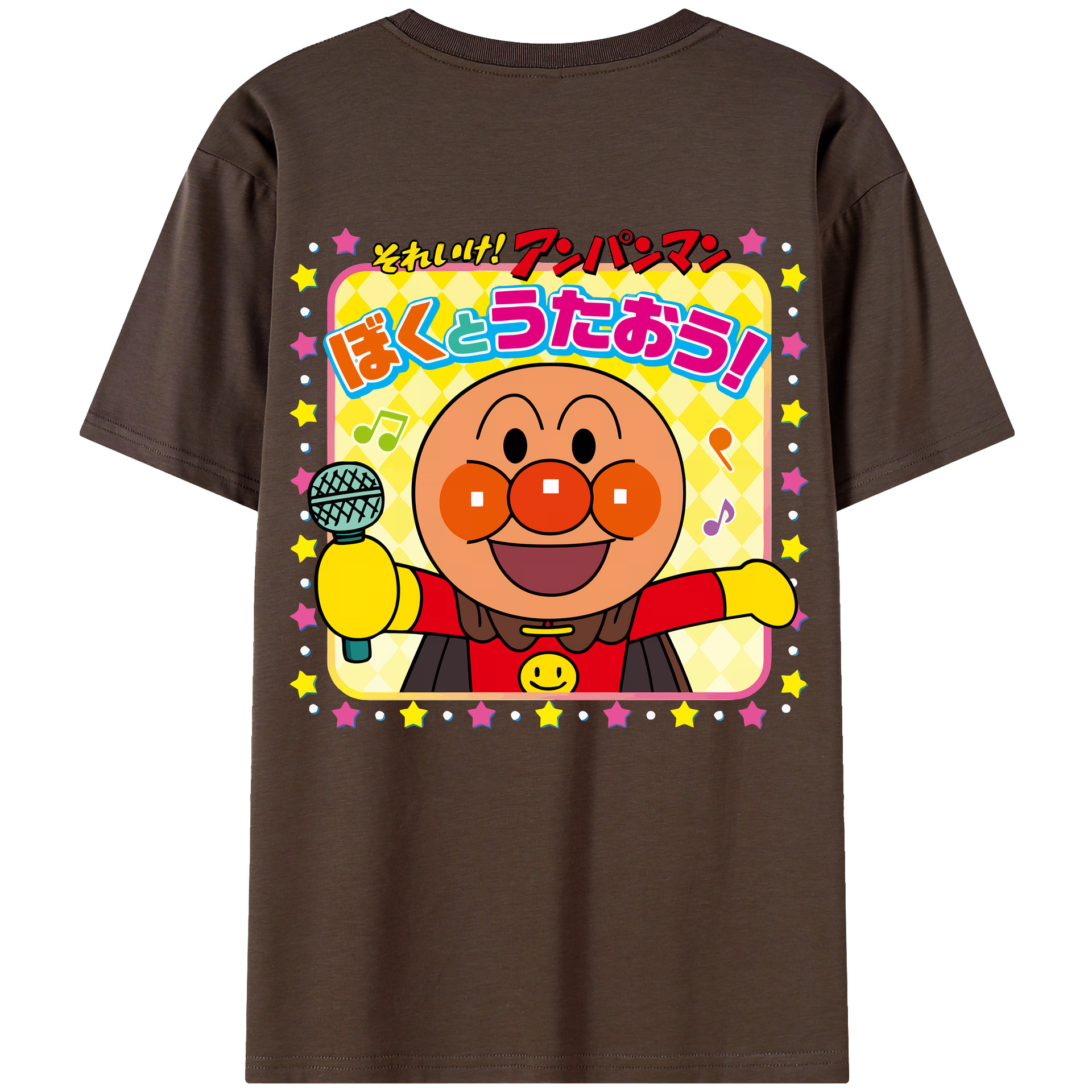 （画像用） アンパンマン Anpanman 綿100％半袖Tシャツ（背面プリント）
