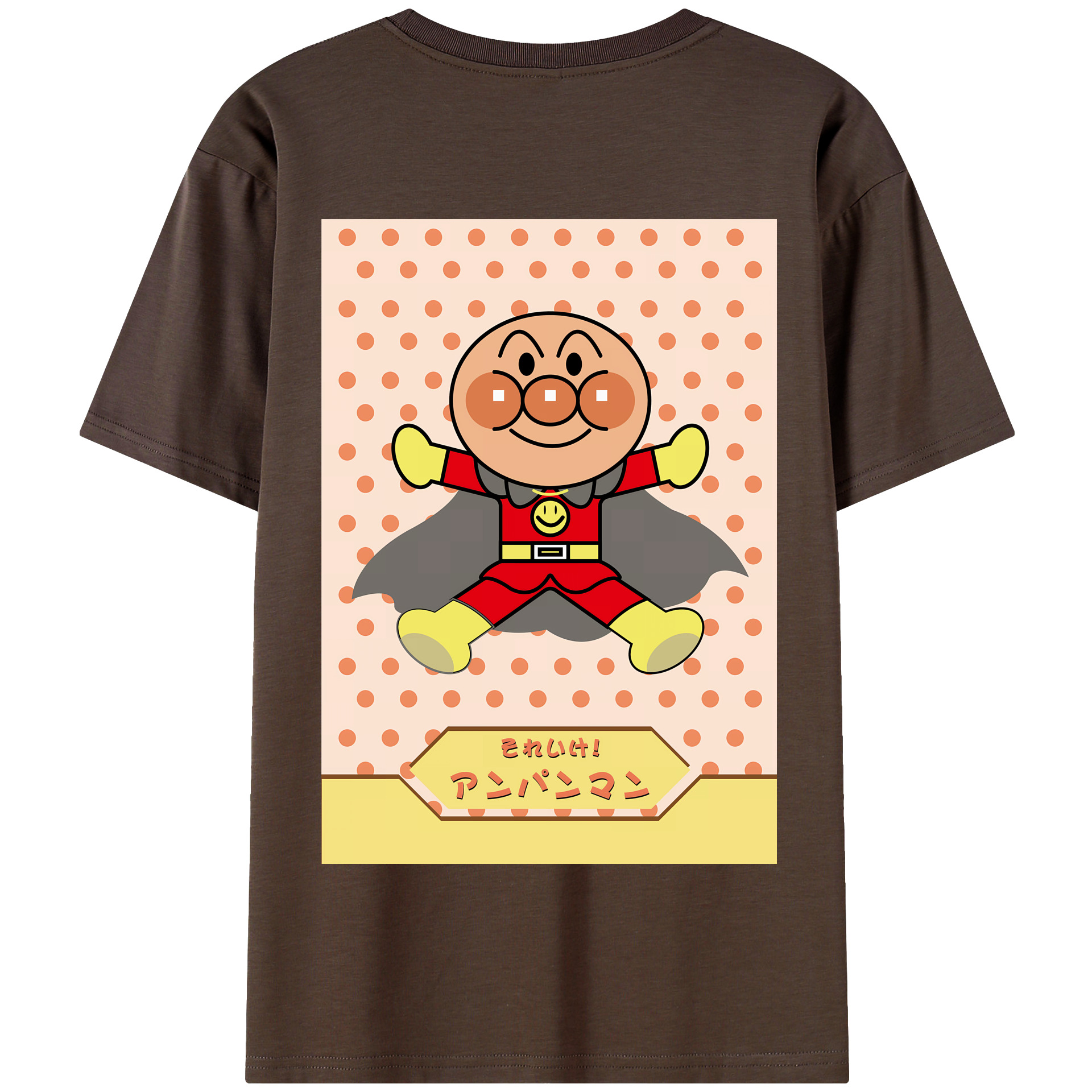 （画像用） アンパンマン Anpanman 綿100％半袖Tシャツ（背面プリント）