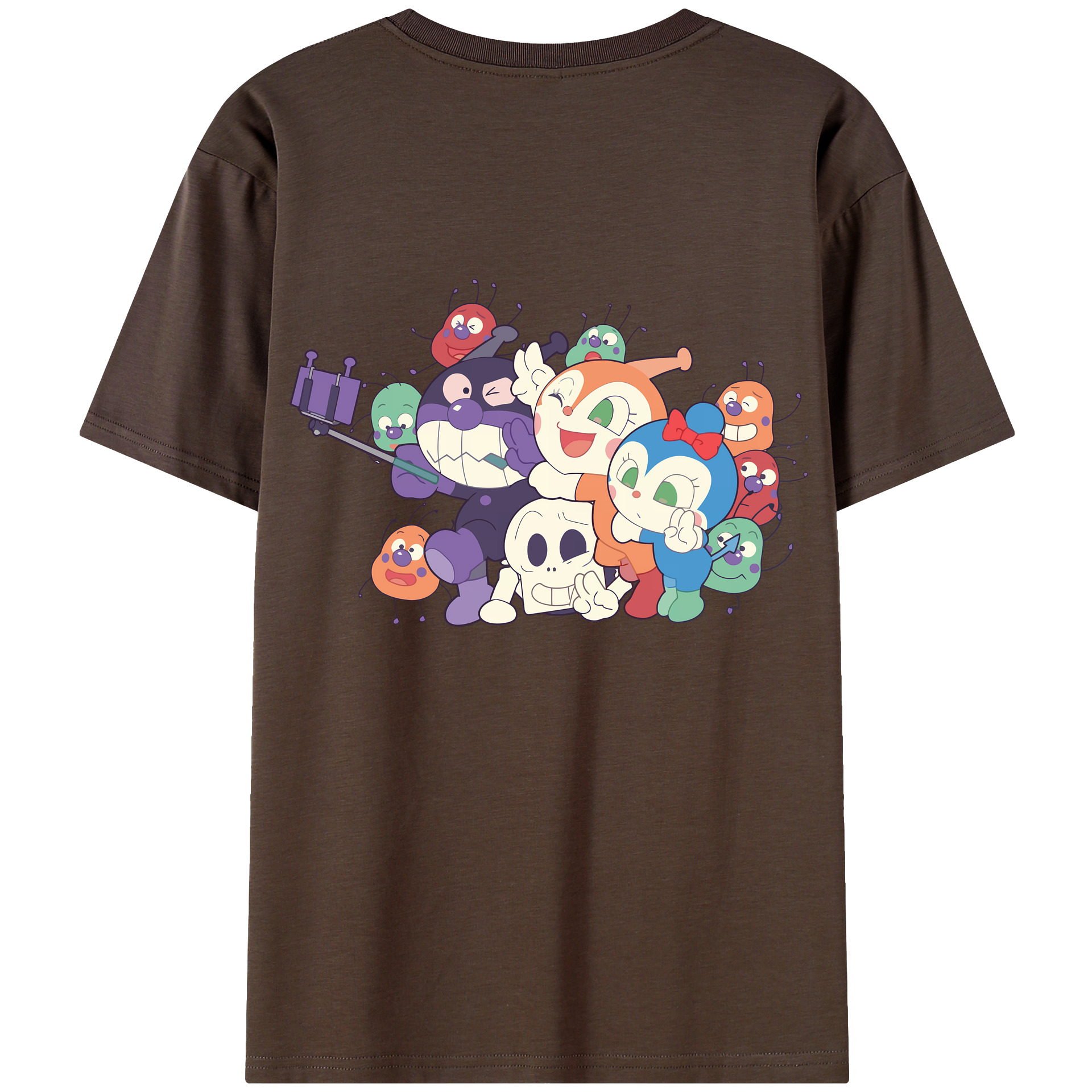 （画像用） アンパンマン Anpanman 綿100％半袖Tシャツ（背面プリント）