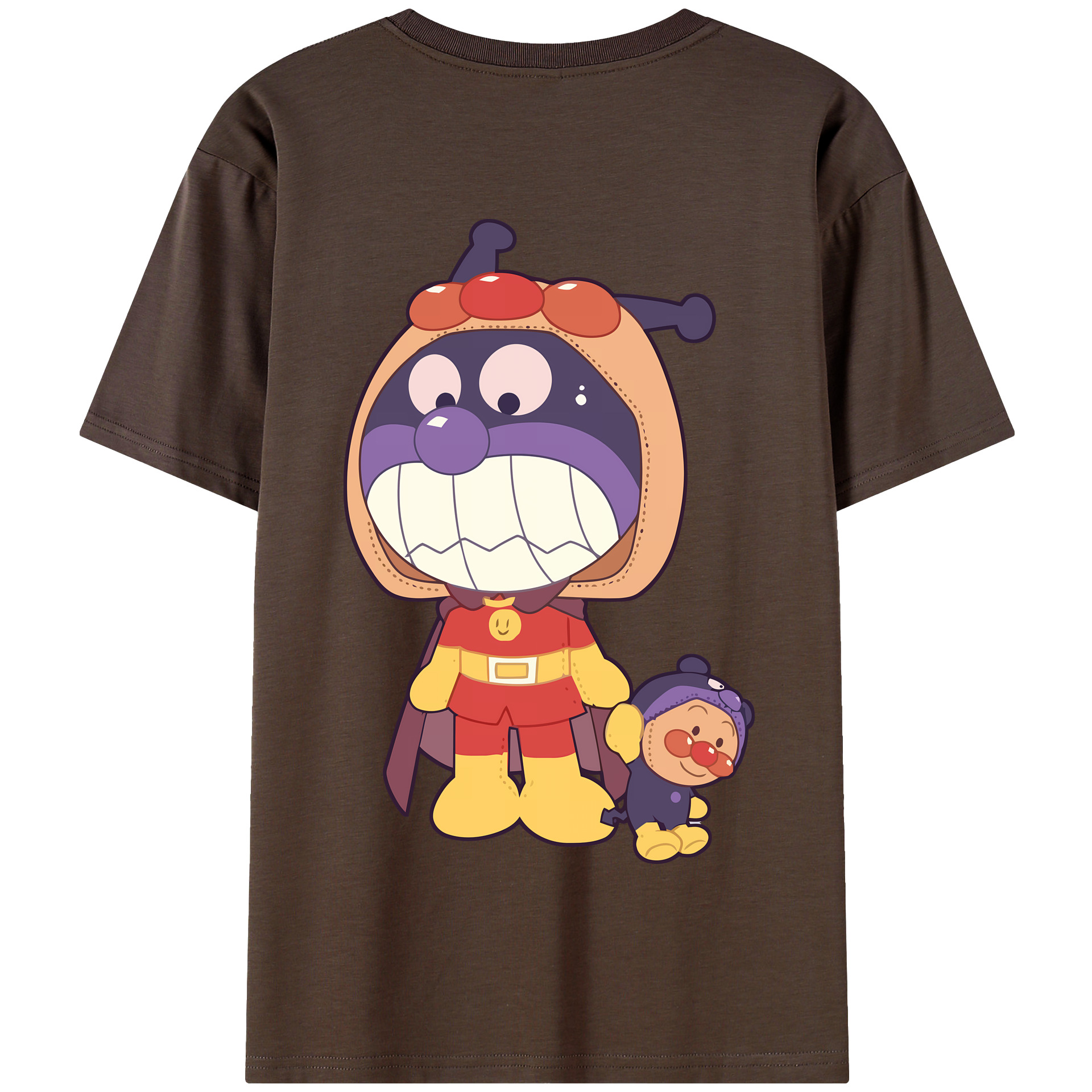 （画像用） アンパンマン Anpanman 綿100％半袖Tシャツ（背面プリント）