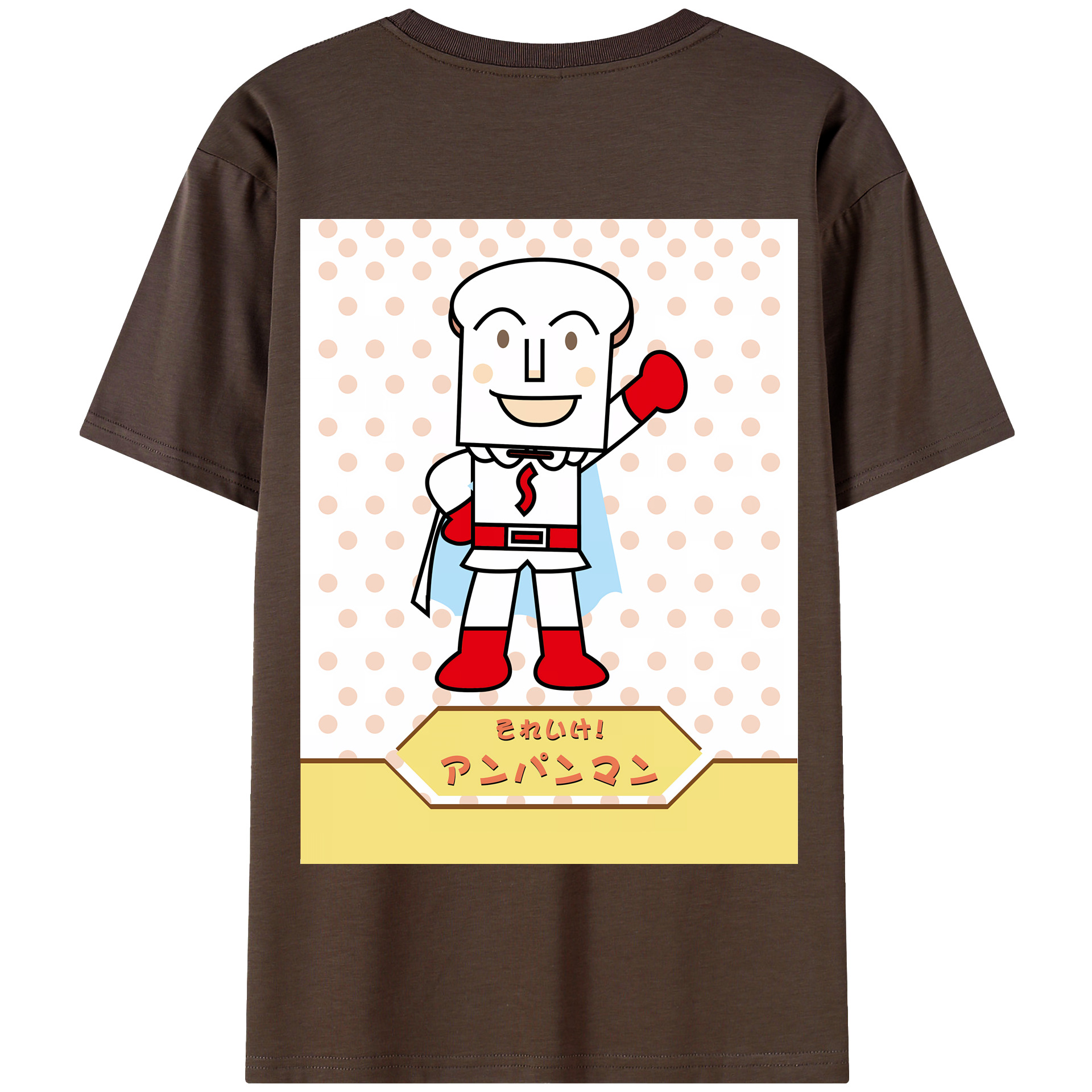 （画像用） アンパンマン Anpanman 綿100％半袖Tシャツ（背面プリント）