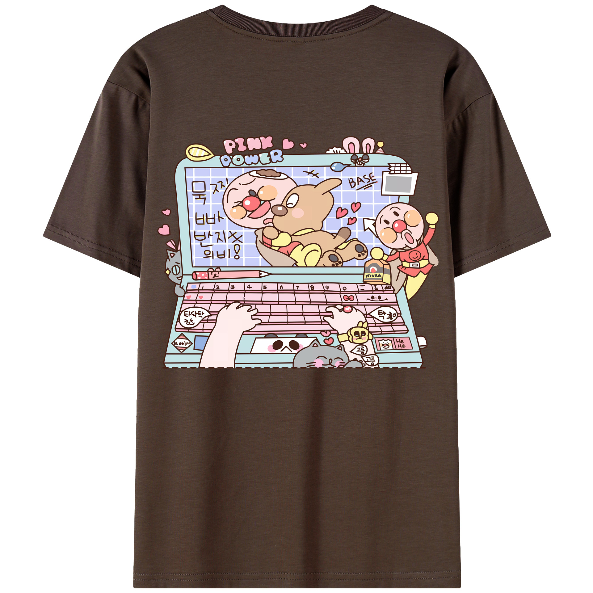 （画像用） アンパンマン Anpanman 綿100％半袖Tシャツ（背面プリント）