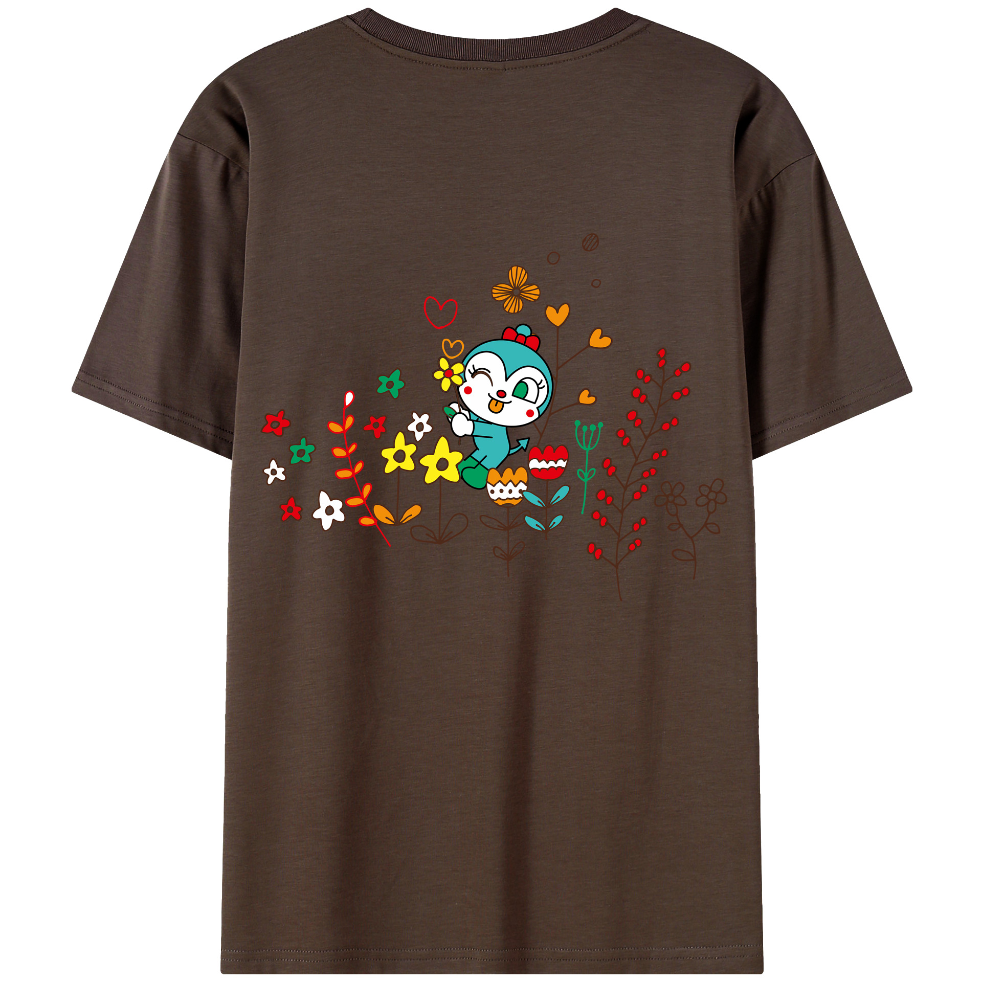 （画像用） アンパンマン Anpanman 綿100％半袖Tシャツ（背面プリント）