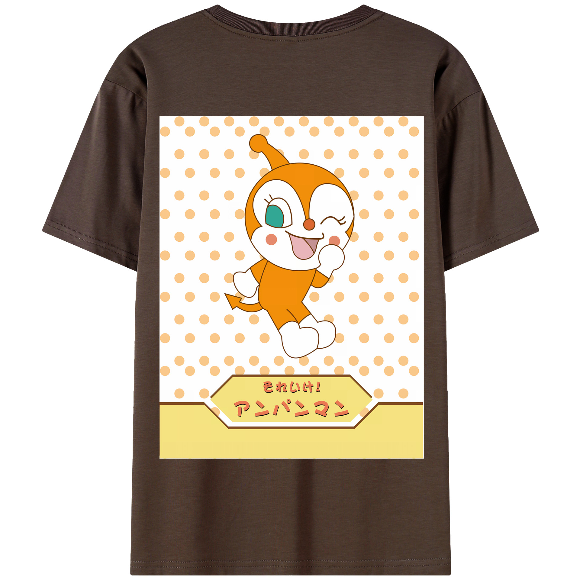（画像用） アンパンマン Anpanman 綿100％半袖Tシャツ（背面プリント）