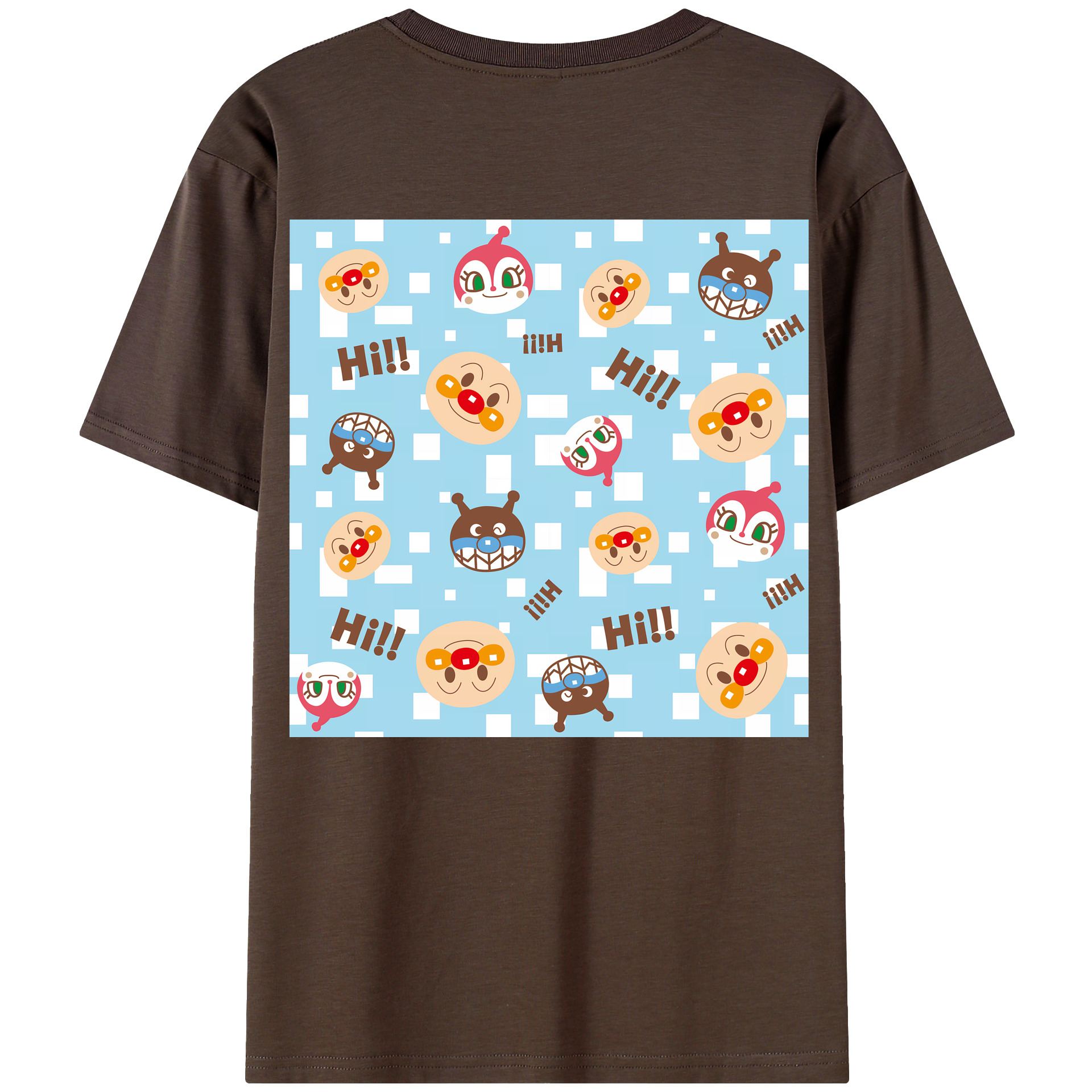 （画像用） アンパンマン Anpanman 綿100％半袖Tシャツ（背面プリント）