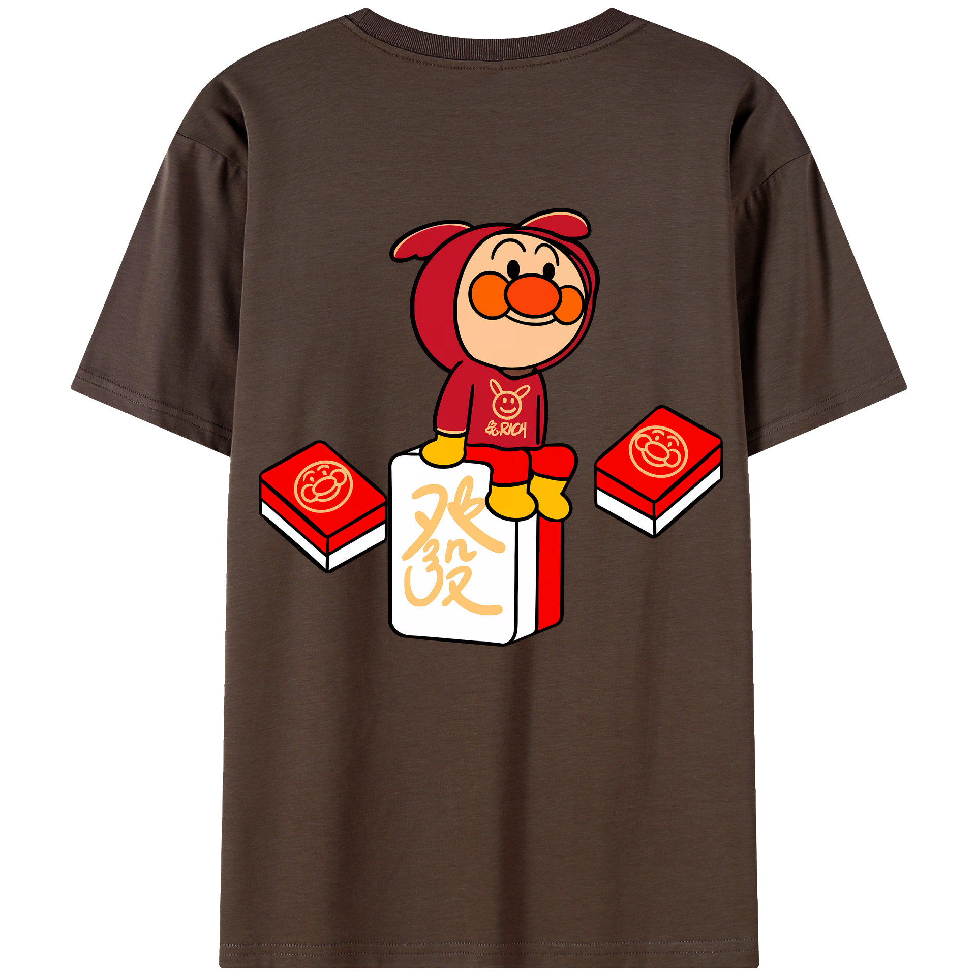 （画像用） アンパンマン Anpanman 綿100％半袖Tシャツ（背面プリント）