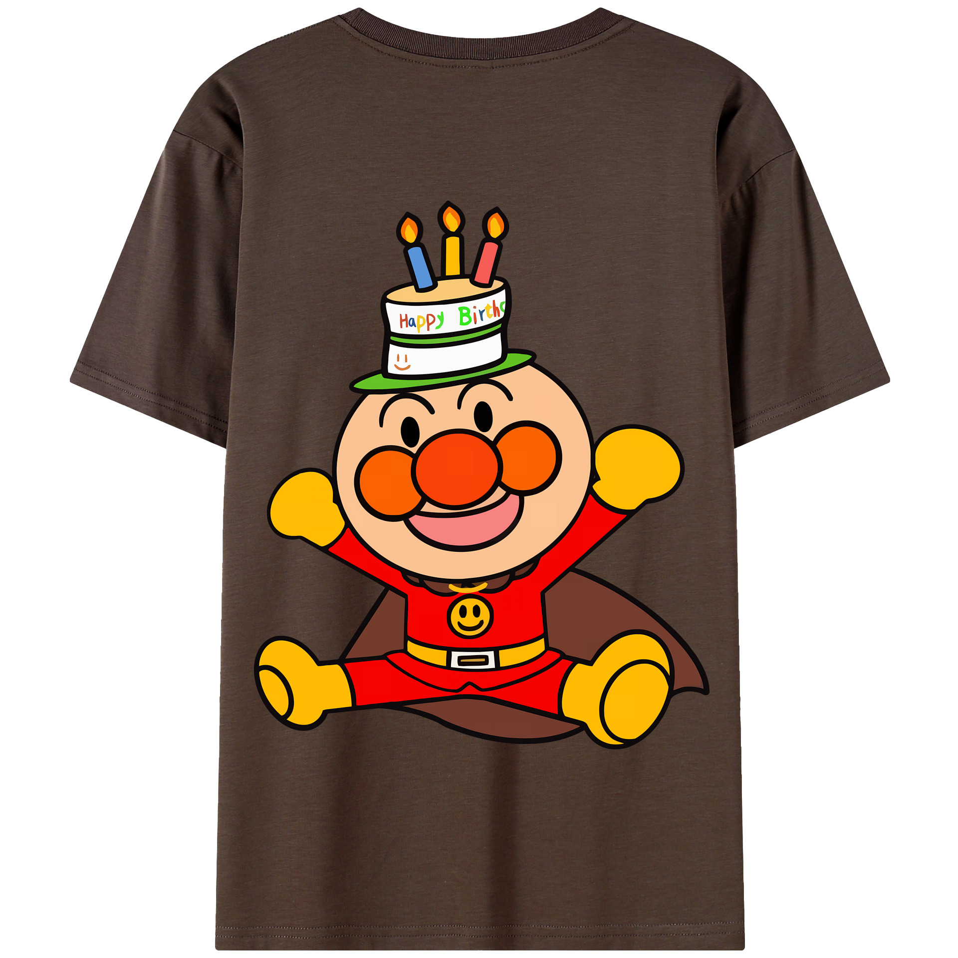 （画像用） アンパンマン Anpanman 綿100％半袖Tシャツ（背面プリント）
