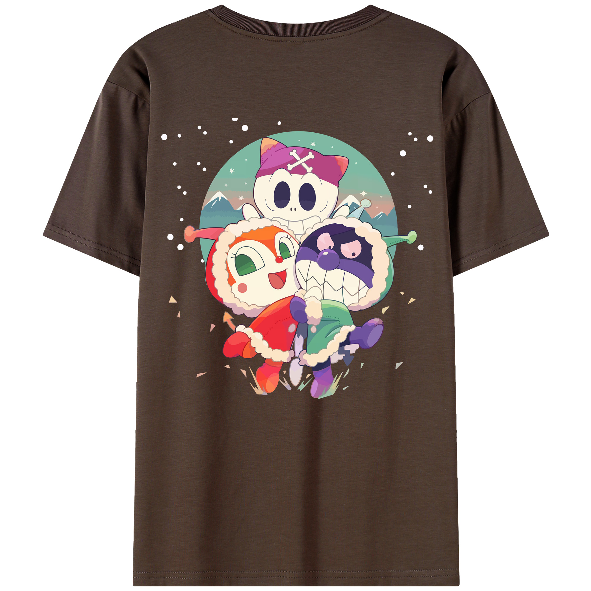 （画像用） アンパンマン Anpanman 綿100％半袖Tシャツ（背面プリント）