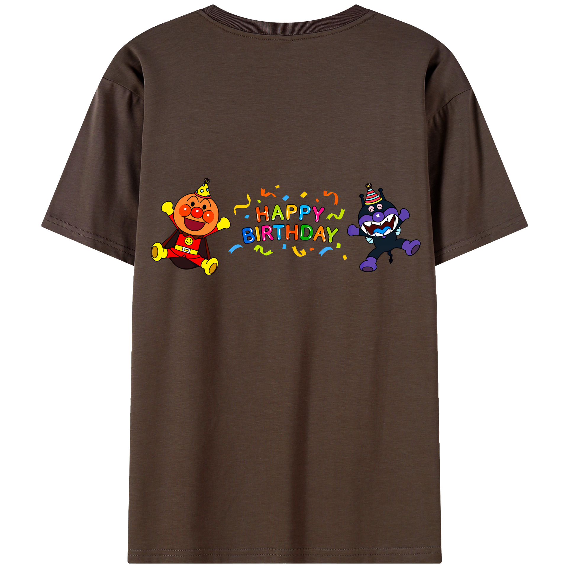 （画像用） アンパンマン Anpanman 綿100％半袖Tシャツ（背面プリント）