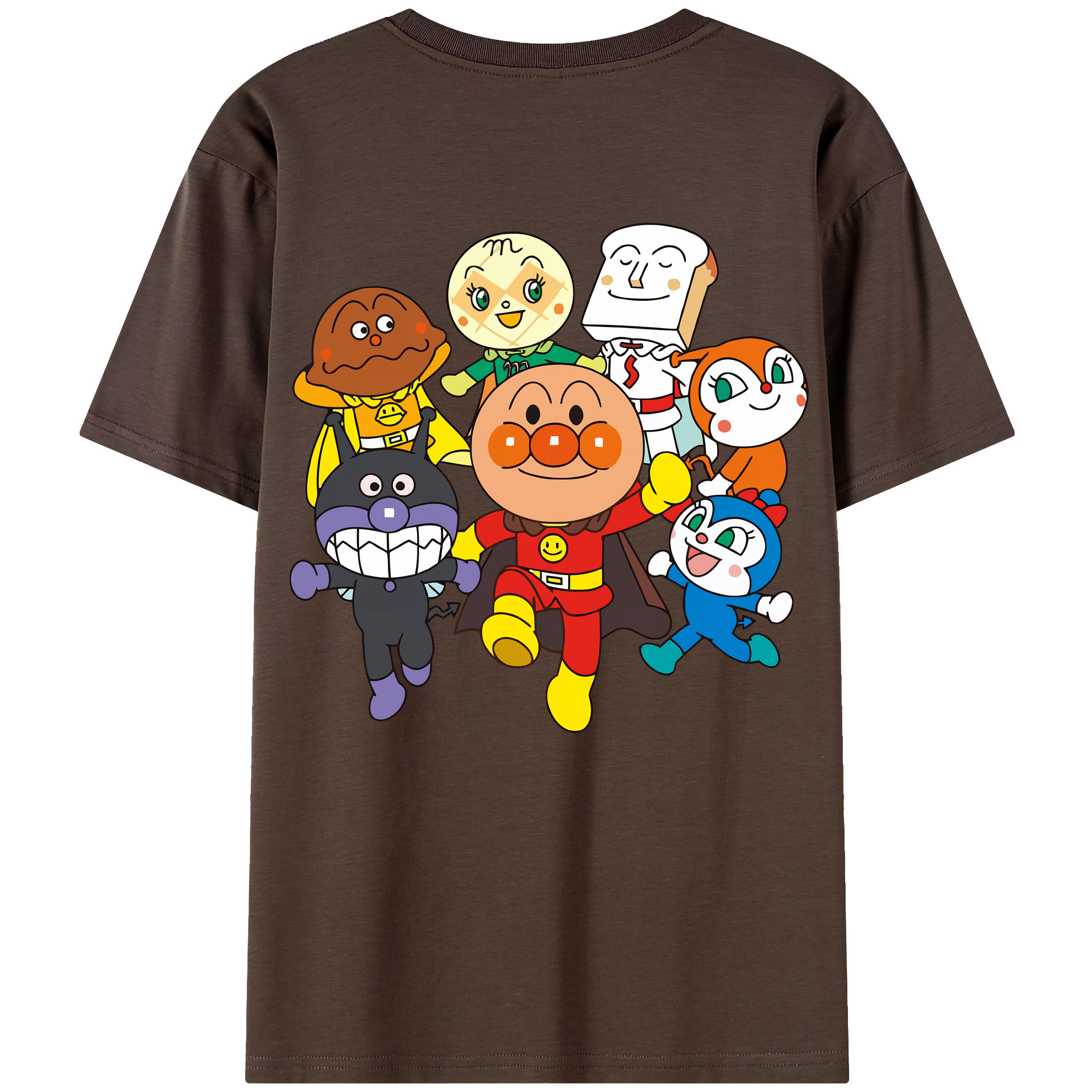 （画像用） アンパンマン Anpanman 綿100％半袖Tシャツ（背面プリント）