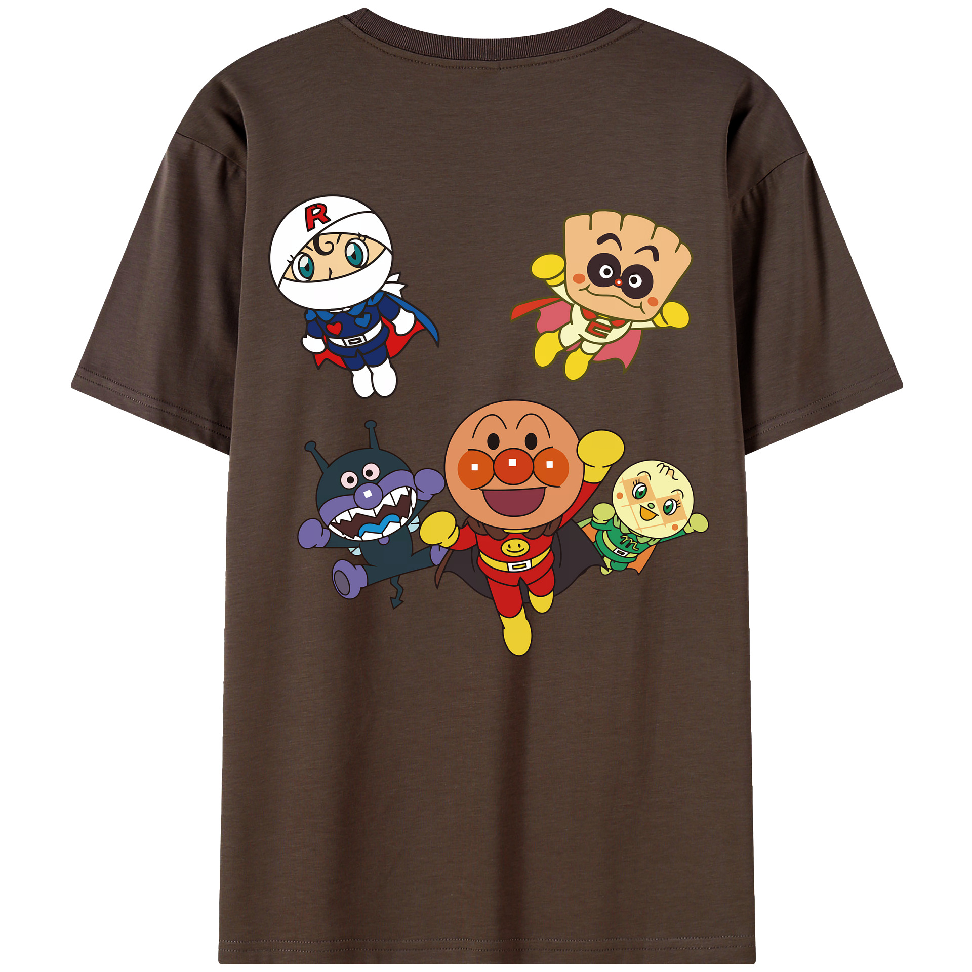 （画像用） アンパンマン Anpanman 綿100％半袖Tシャツ（背面プリント）