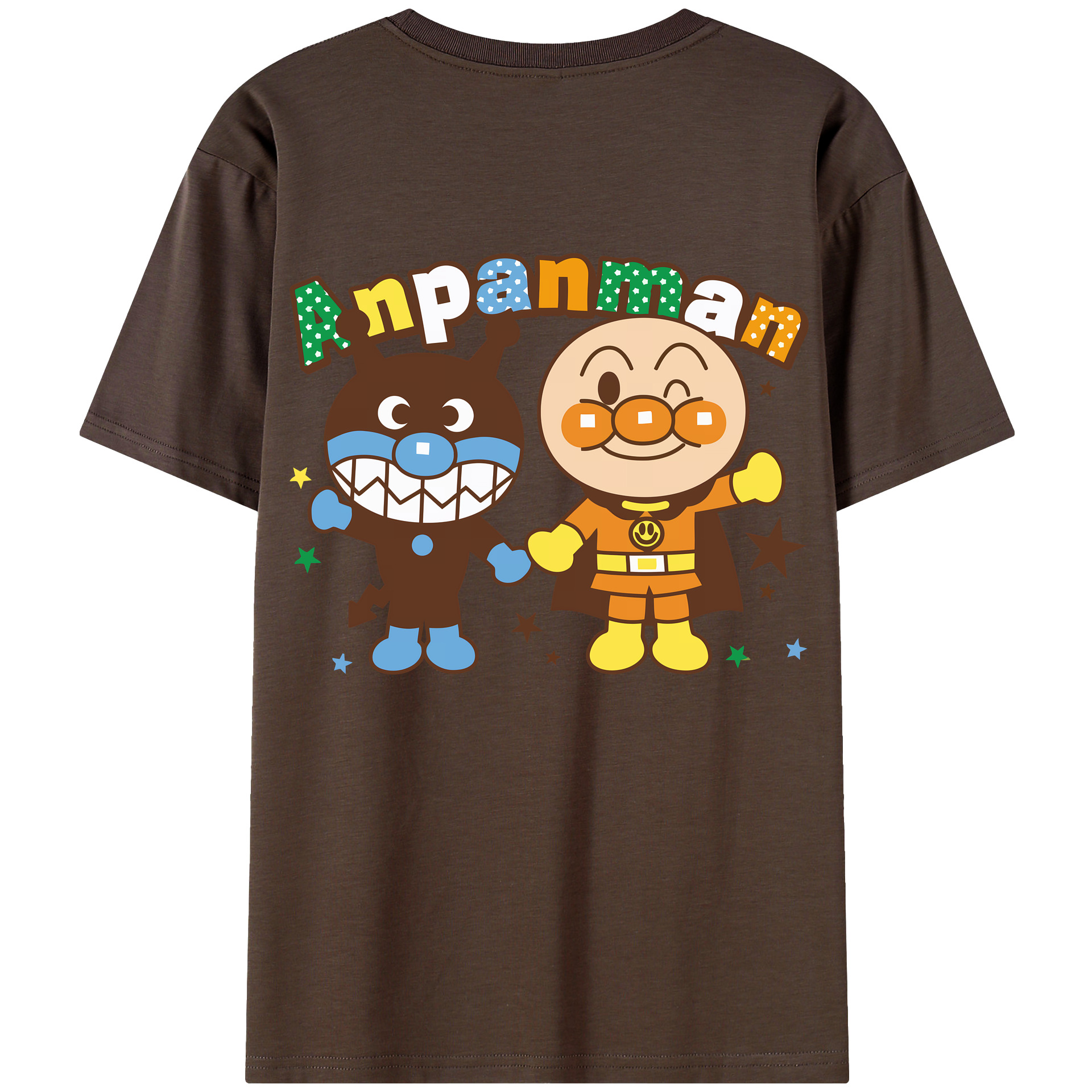 （画像用） アンパンマン Anpanman 綿100％半袖Tシャツ（背面プリント）