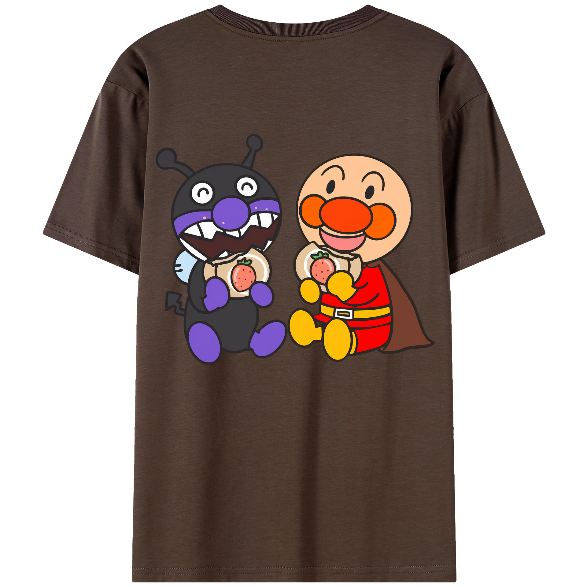 （画像用） アンパンマン Anpanman 綿100％半袖Tシャツ（背面プリント）