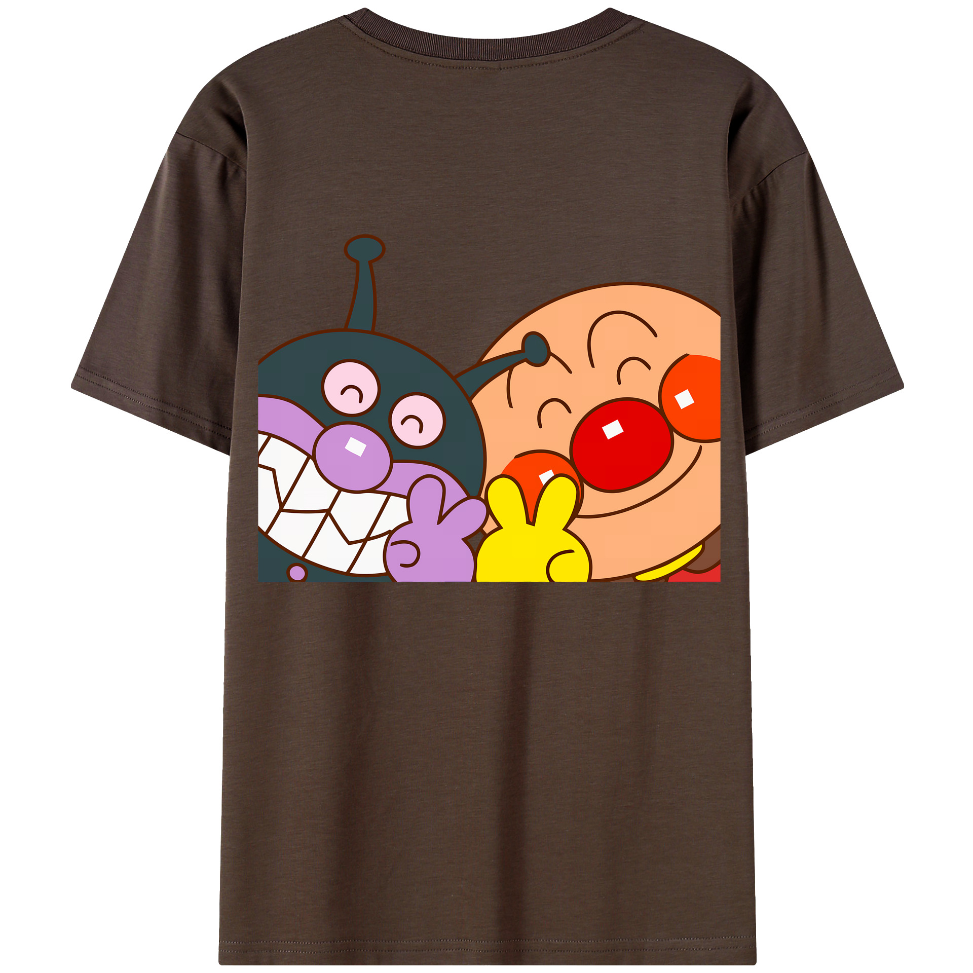 （画像用） アンパンマン Anpanman 綿100％半袖Tシャツ（背面プリント）