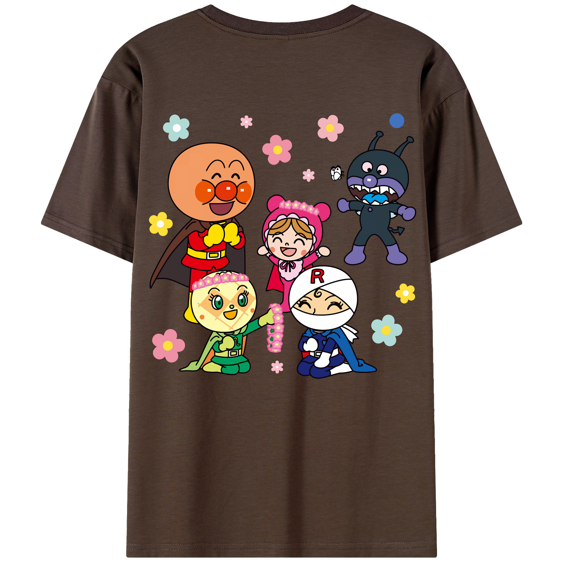 （画像用） アンパンマン Anpanman 綿100％半袖Tシャツ（背面プリント）