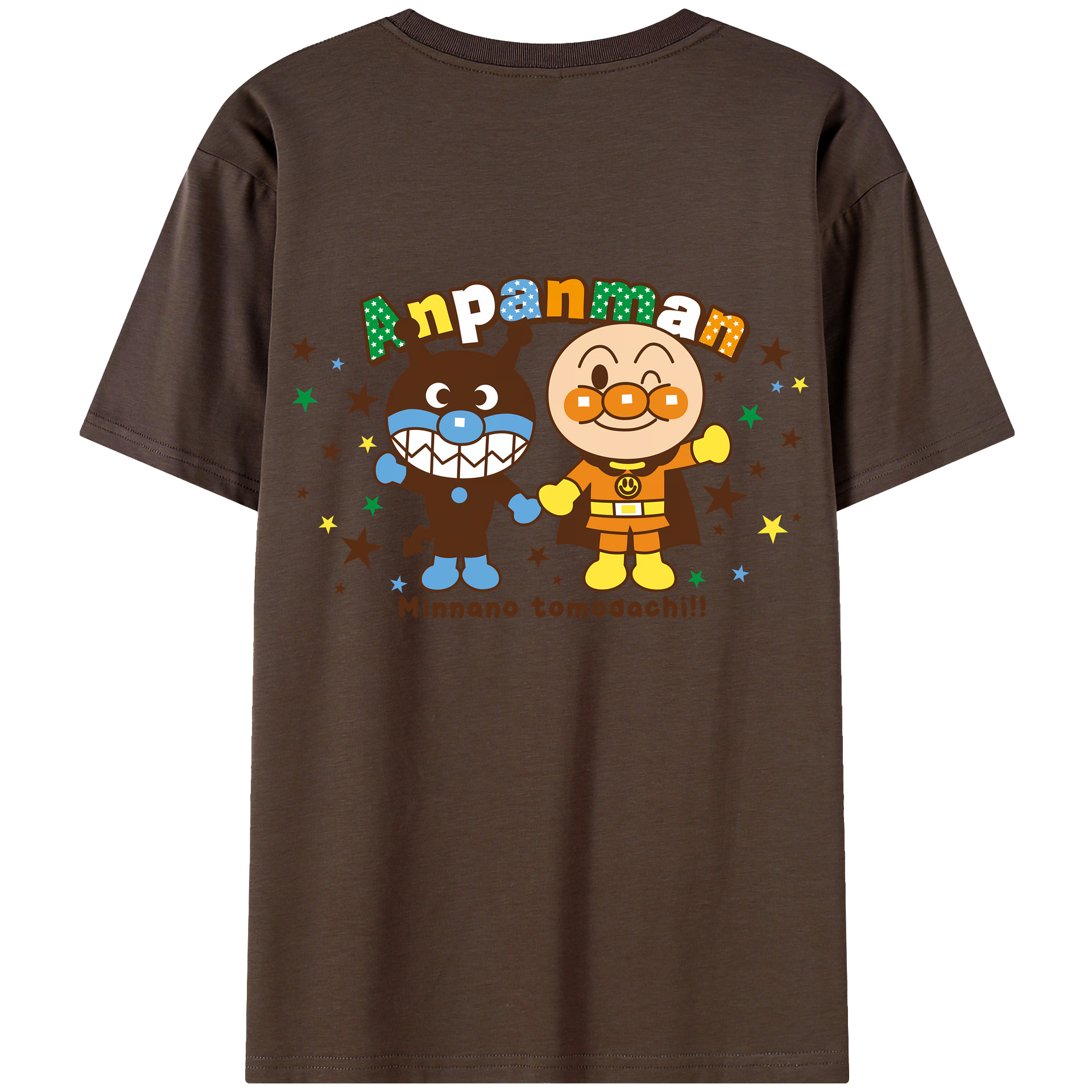（画像用） アンパンマン Anpanman 綿100％半袖Tシャツ（背面プリント）