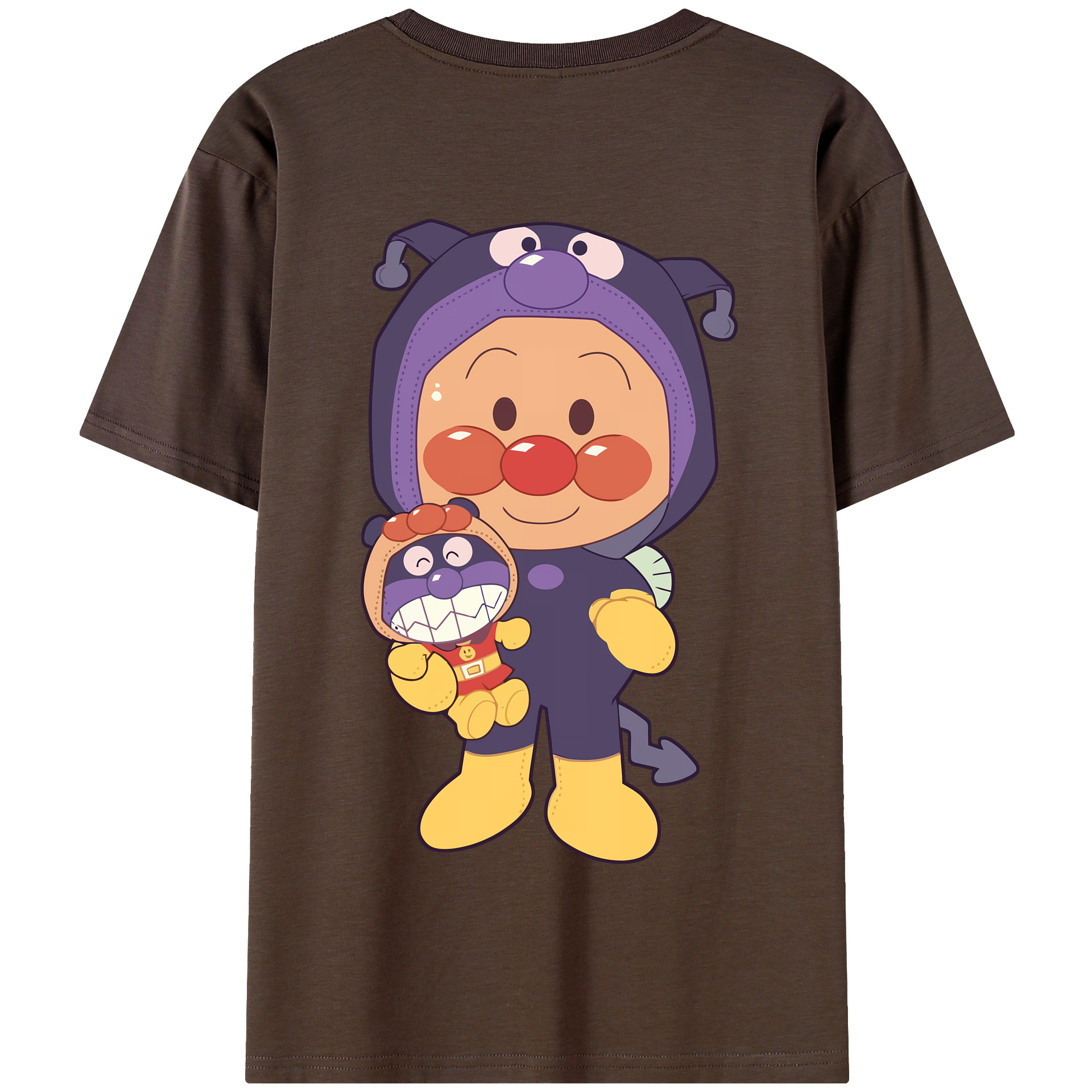 （画像用） アンパンマン Anpanman 綿100％半袖Tシャツ（背面プリント）