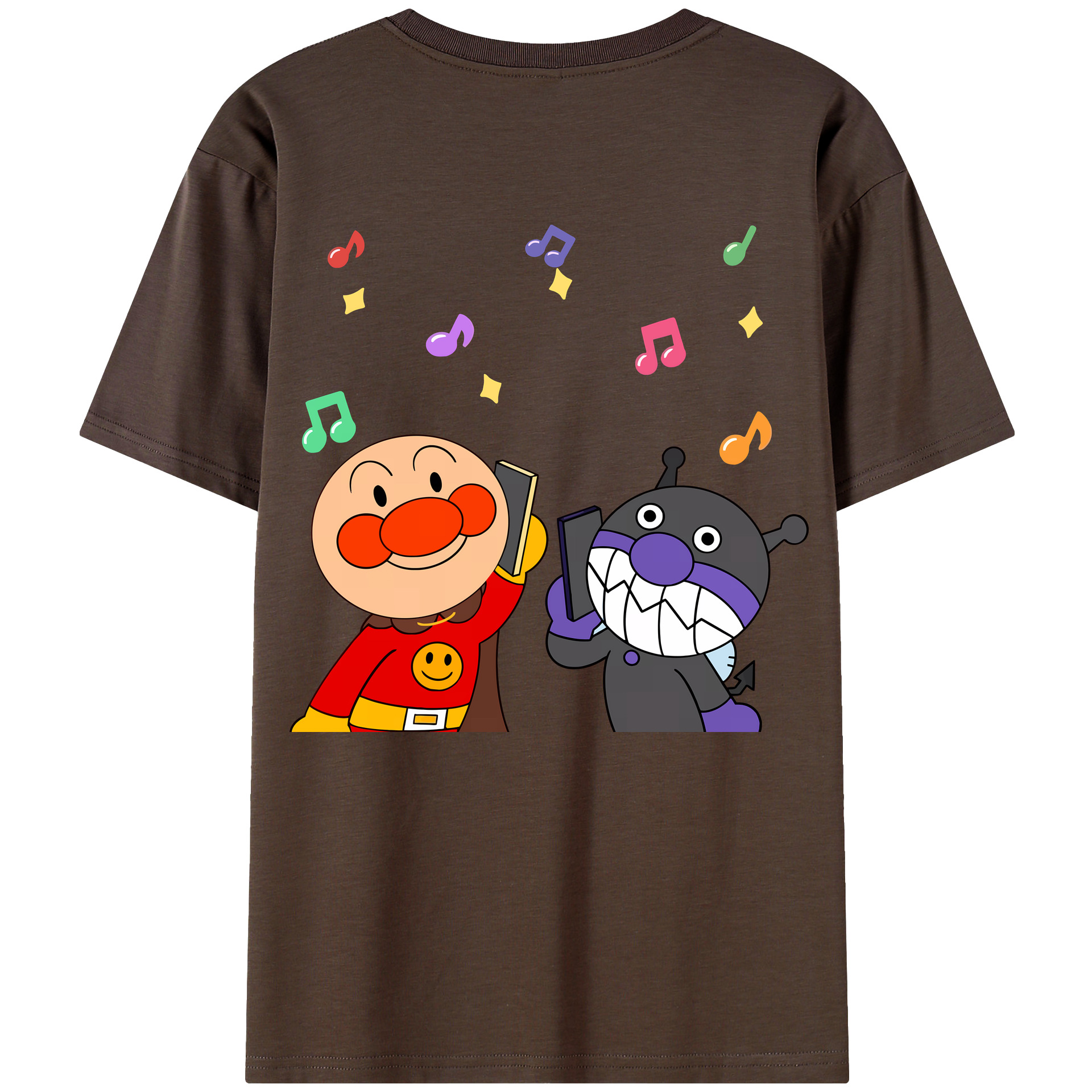 （画像用） アンパンマン Anpanman 綿100％半袖Tシャツ（背面プリント）