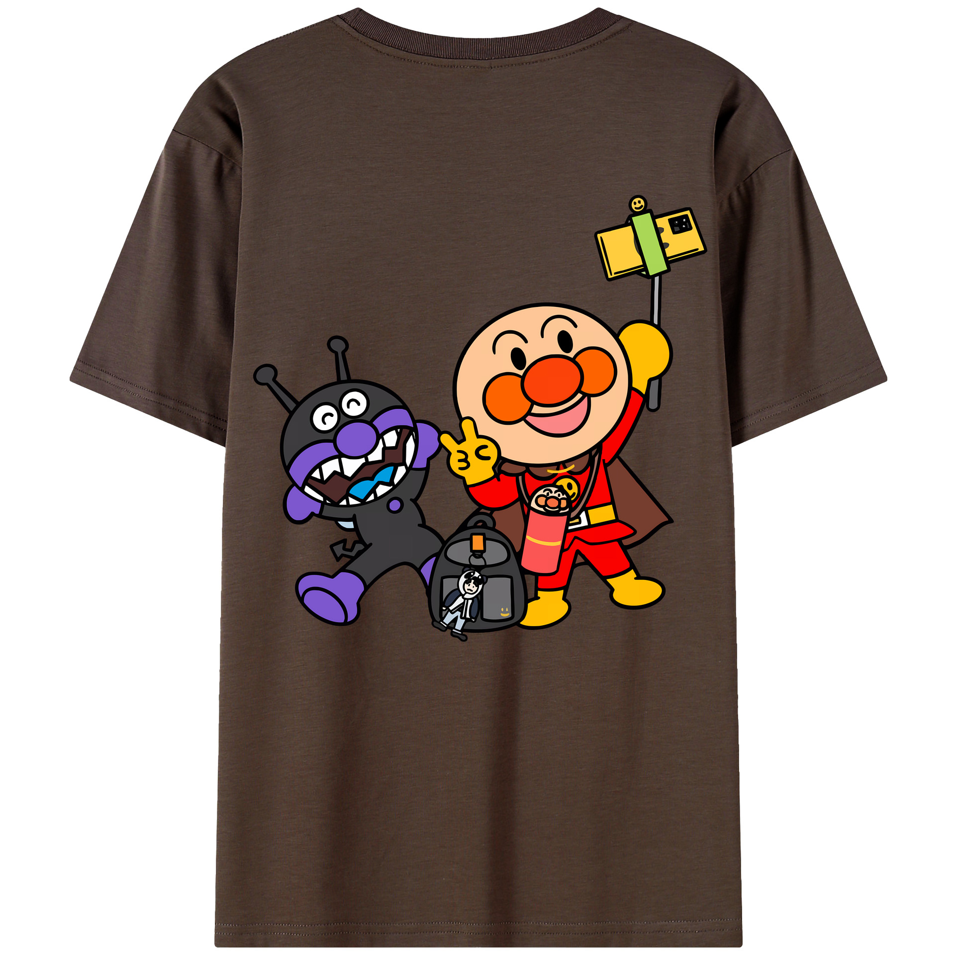 （画像用） アンパンマン Anpanman 綿100％半袖Tシャツ（背面プリント）