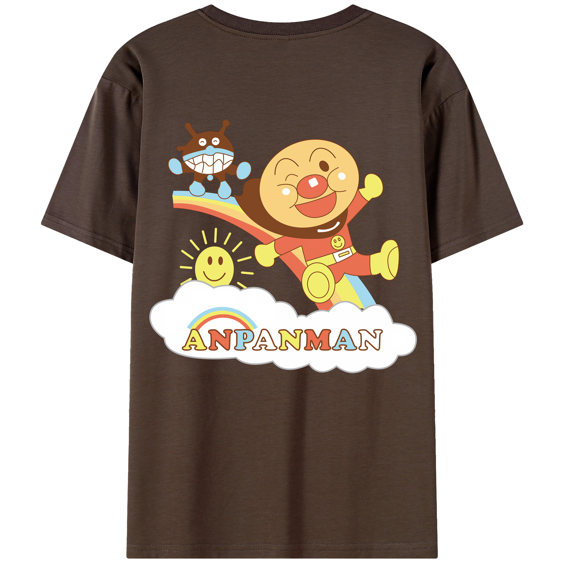 （画像用） アンパンマン Anpanman 綿100％半袖Tシャツ（背面プリント）