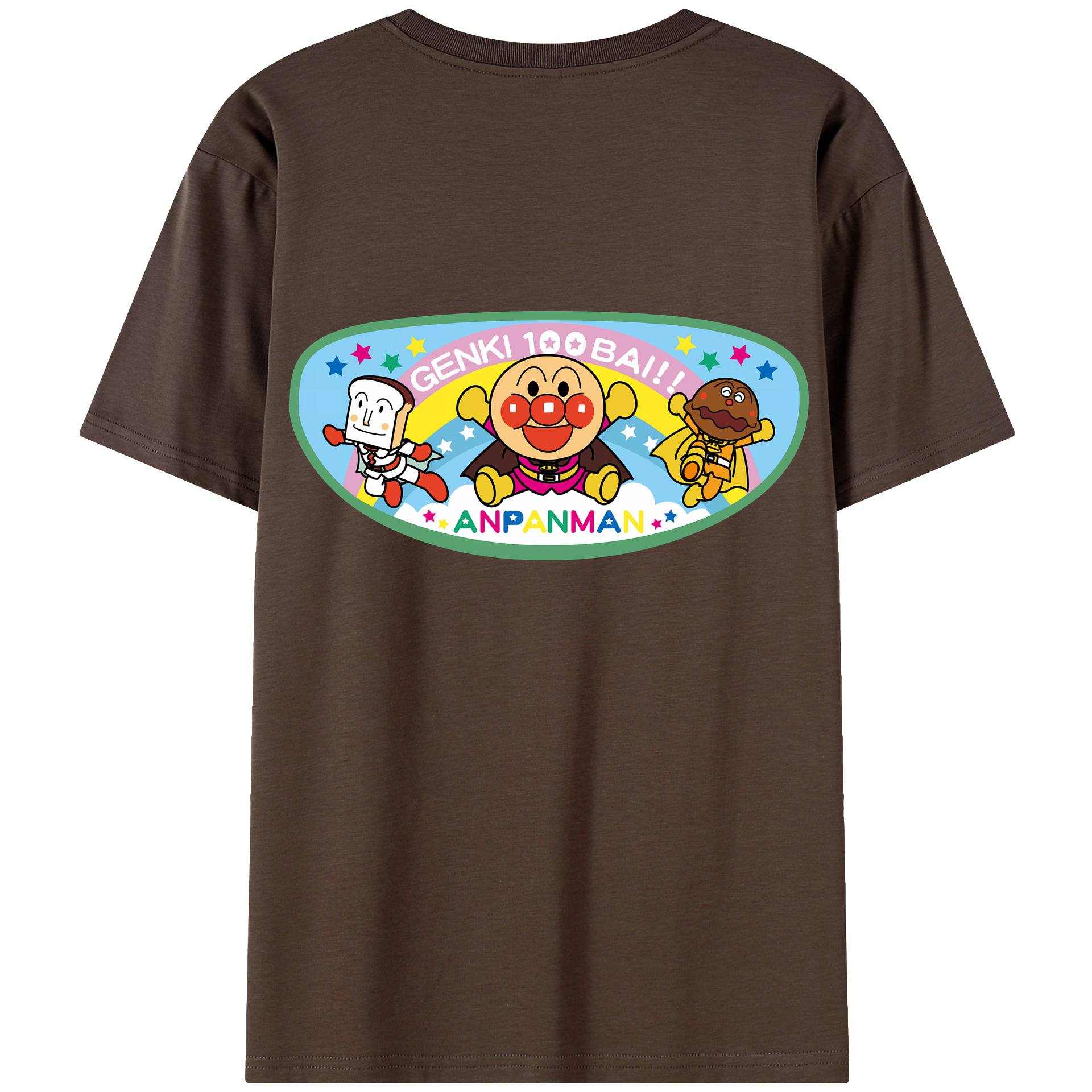 （画像用） アンパンマン Anpanman 綿100％半袖Tシャツ（背面プリント）