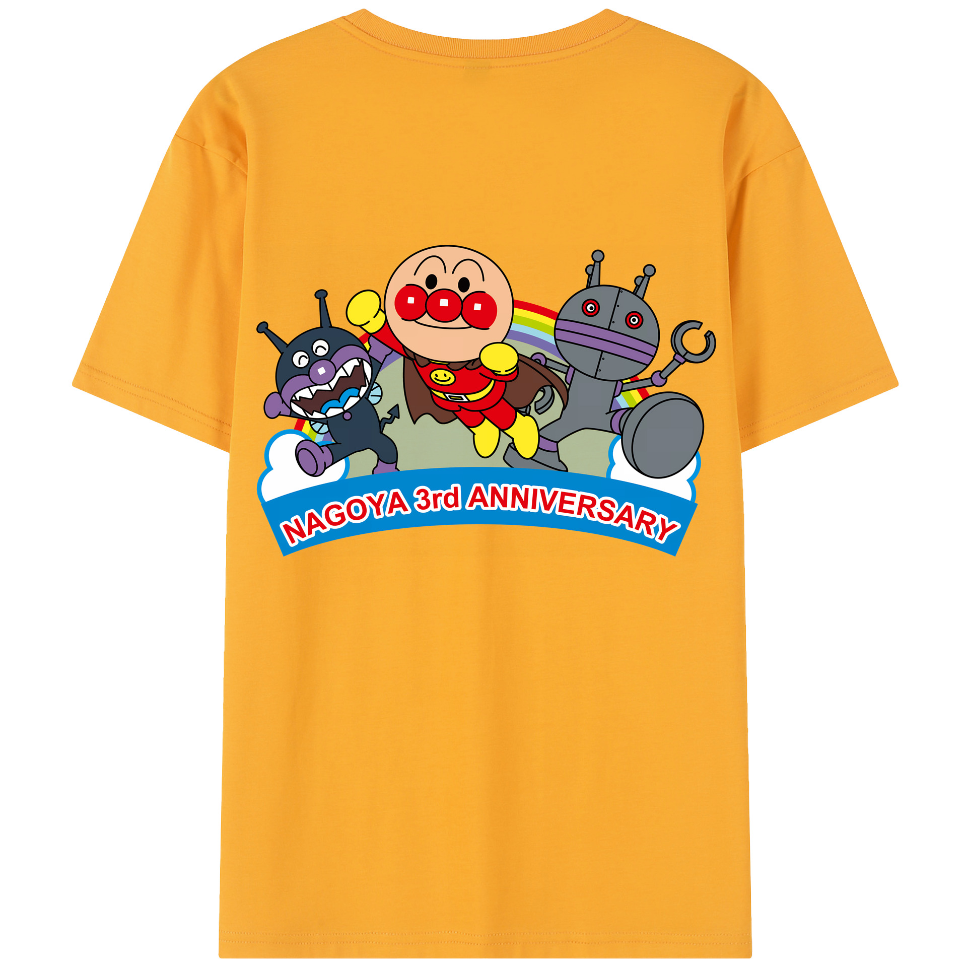 （画像用） アンパンマン Anpanman 綿100％半袖Tシャツ（背面プリント）
