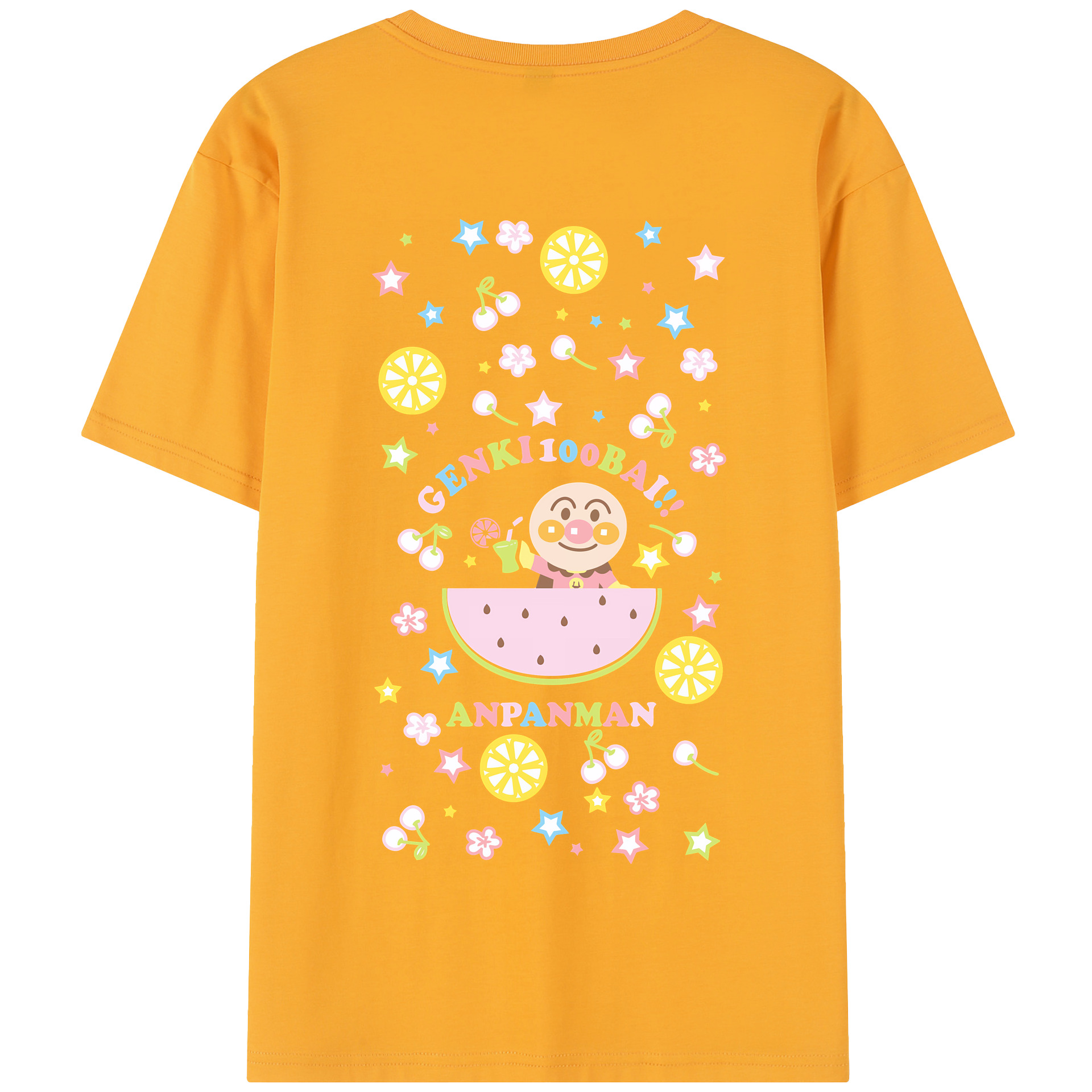 （画像用） アンパンマン Anpanman 綿100％半袖Tシャツ（背面プリント）