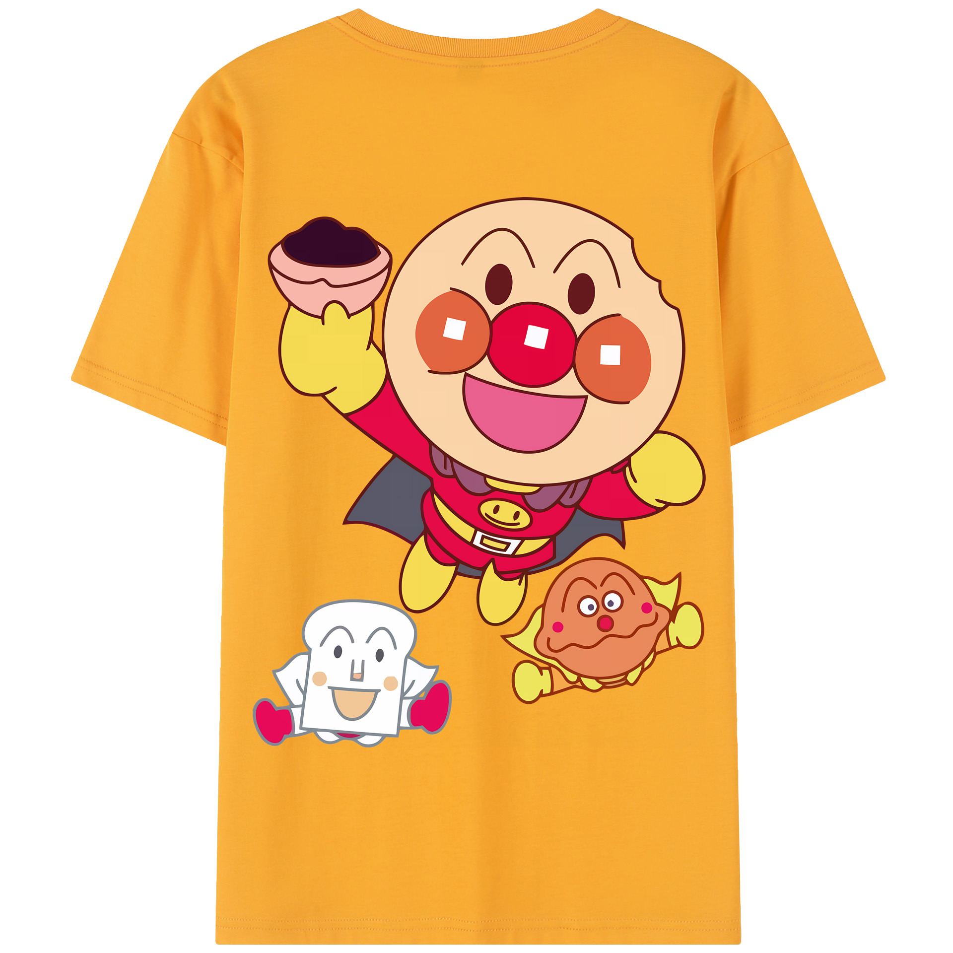 （画像用） アンパンマン Anpanman 綿100％半袖Tシャツ（背面プリント）