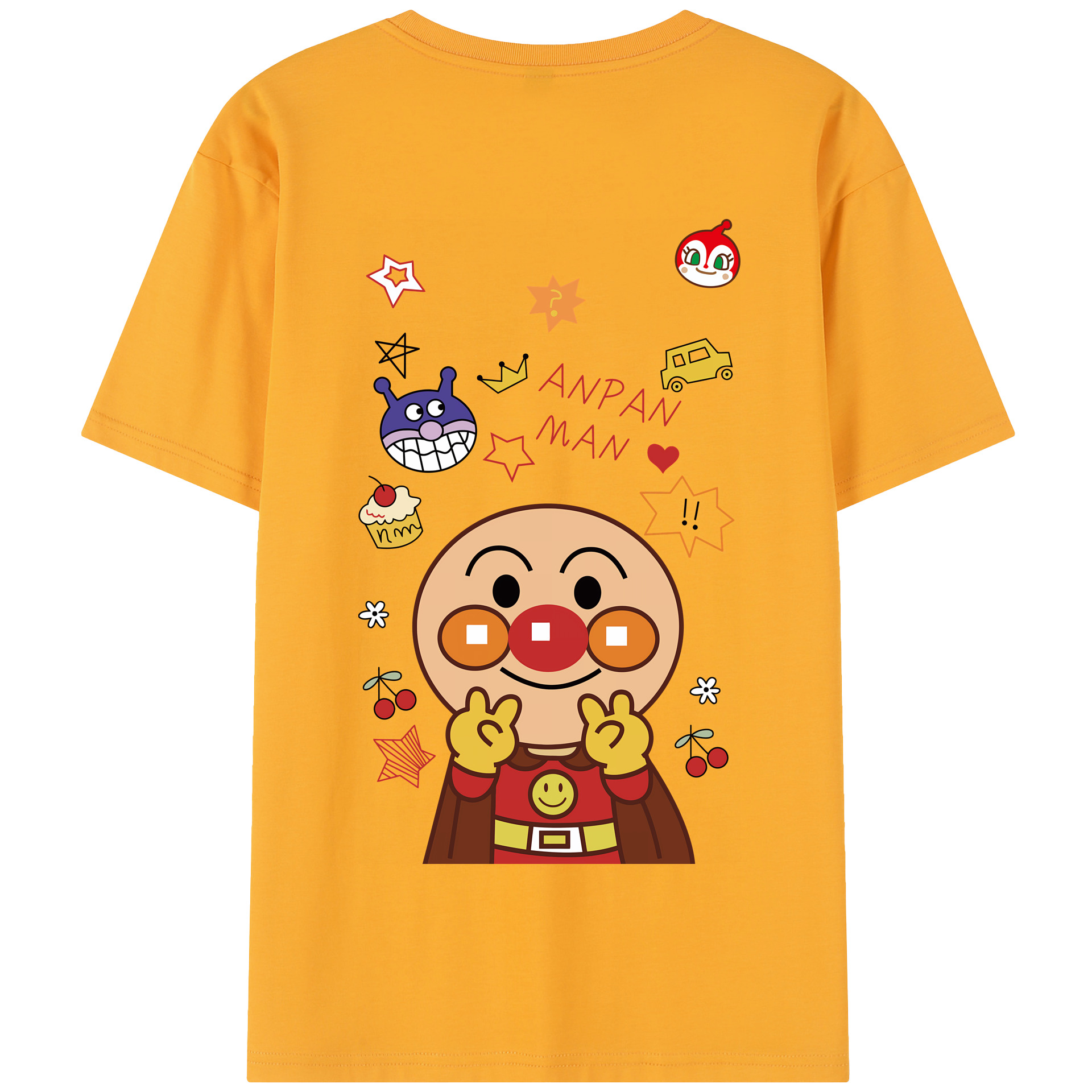 （画像用） アンパンマン Anpanman 綿100％半袖Tシャツ（背面プリント）