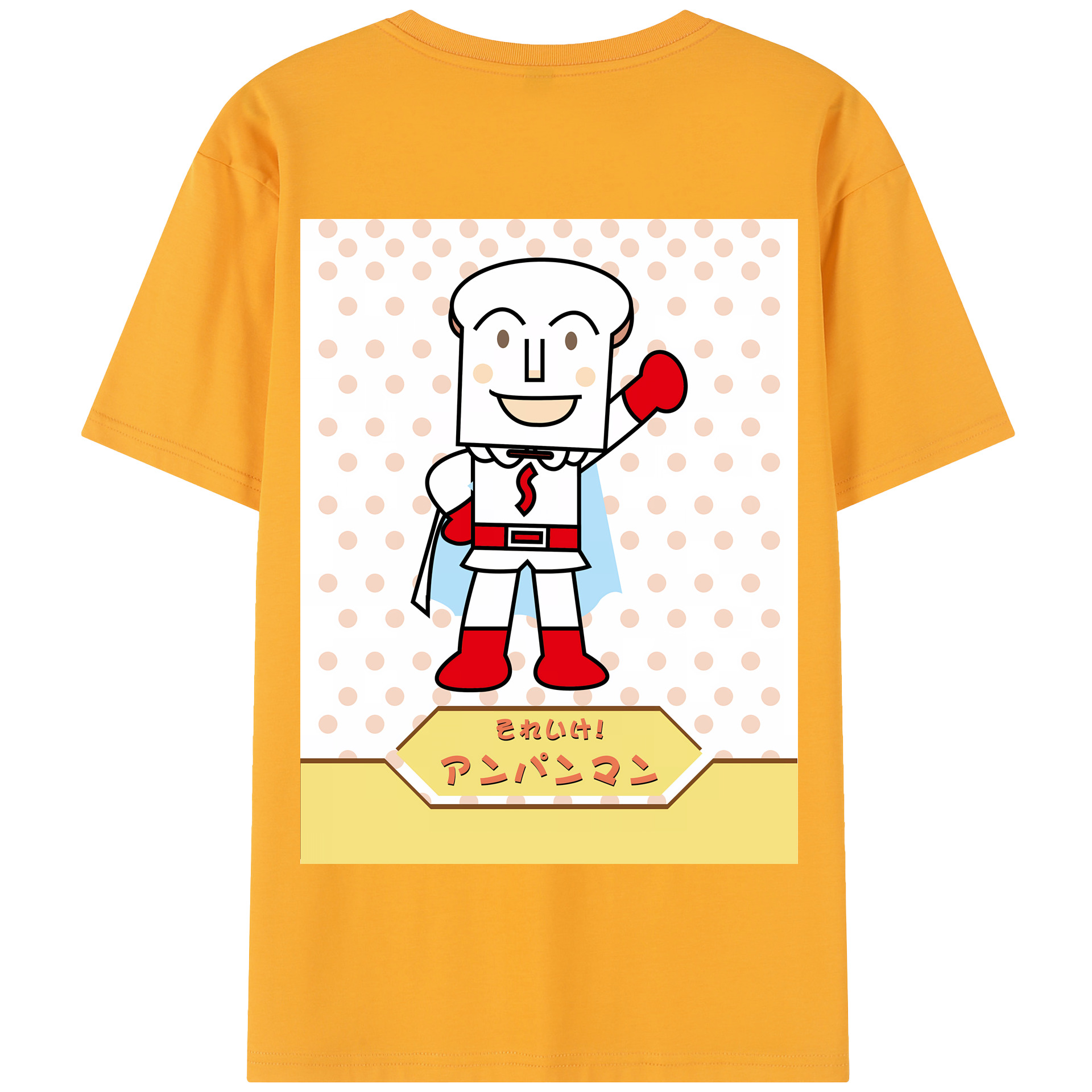 （画像用） アンパンマン Anpanman 綿100％半袖Tシャツ（背面プリント）