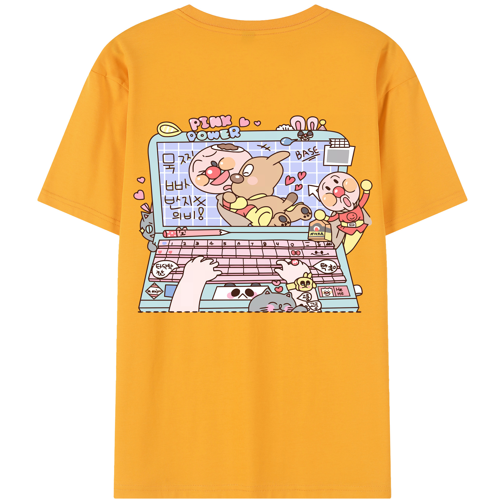 （画像用） アンパンマン Anpanman 綿100％半袖Tシャツ（背面プリント）