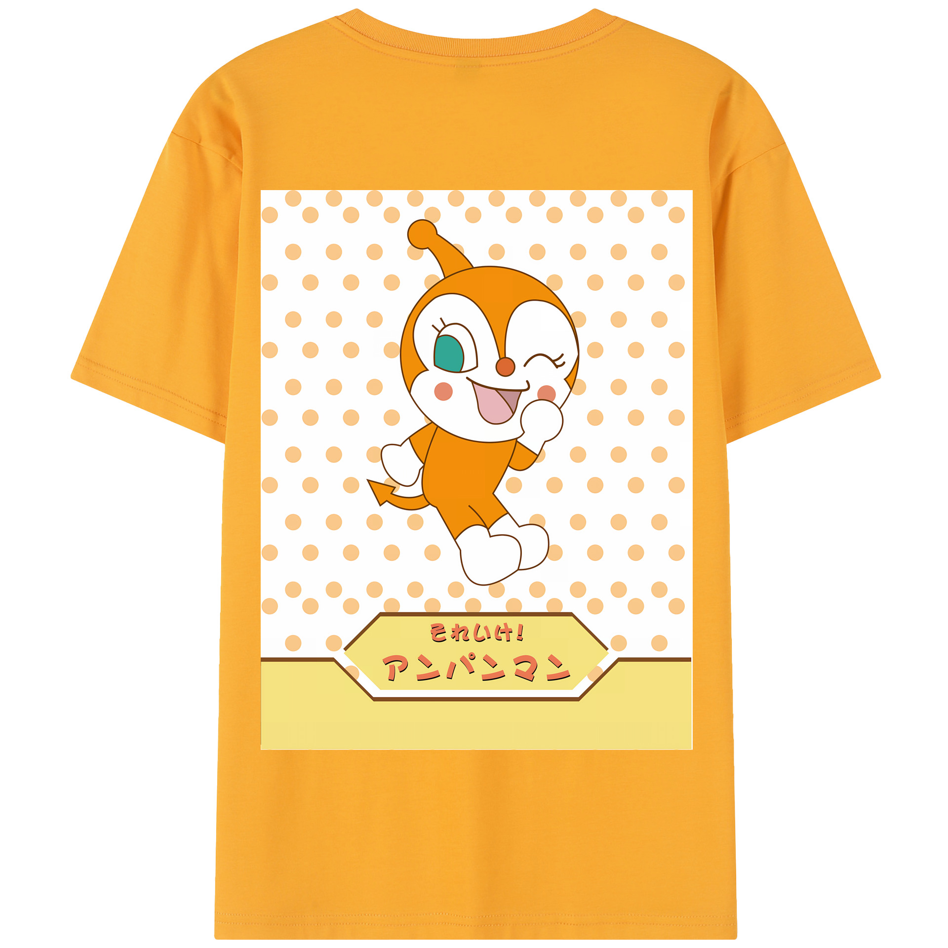 （画像用） アンパンマン Anpanman 綿100％半袖Tシャツ（背面プリント）