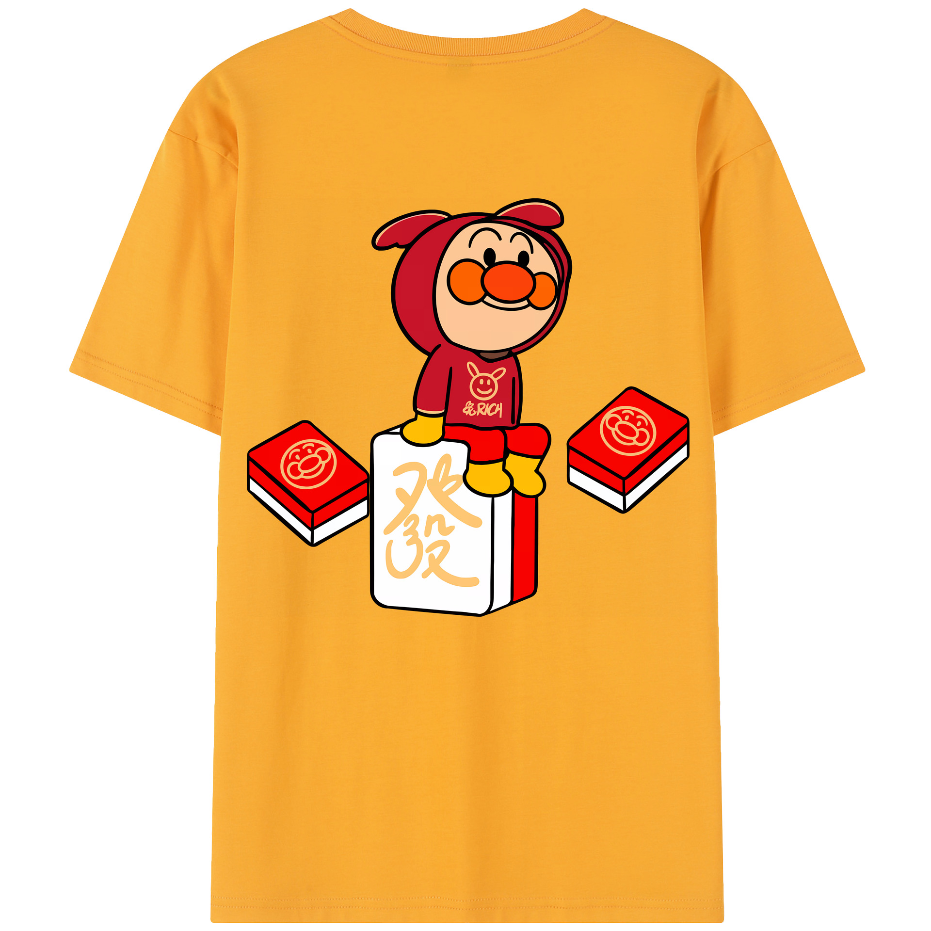 （画像用） アンパンマン Anpanman 綿100％半袖Tシャツ（背面プリント）