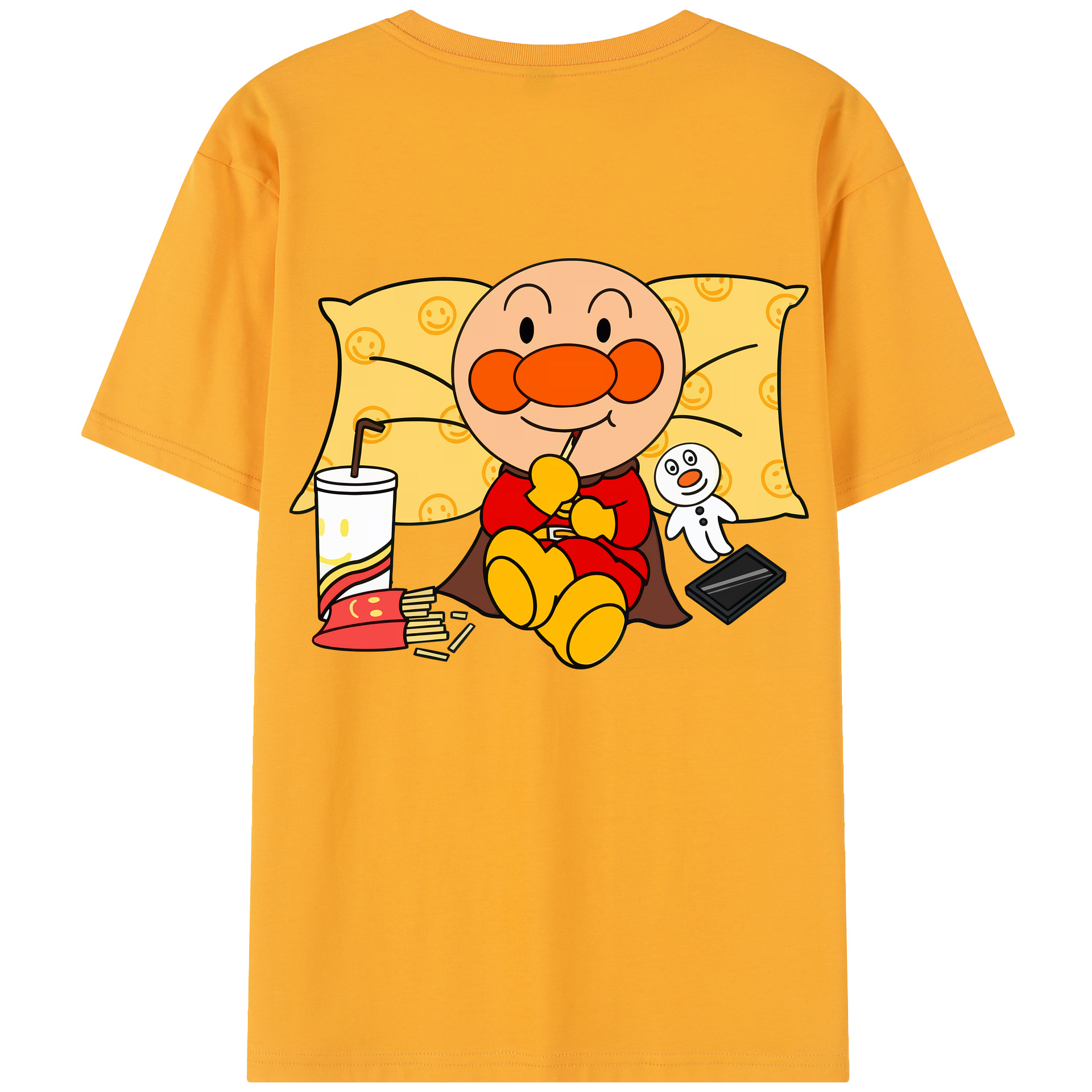 （画像用） アンパンマン Anpanman 綿100％半袖Tシャツ（背面プリント）