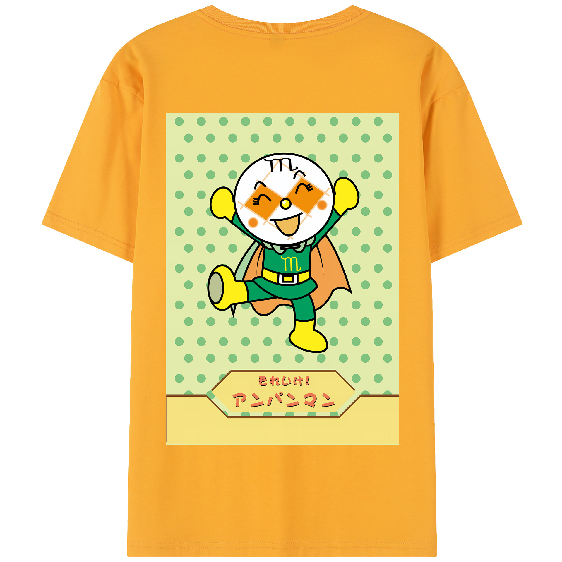 （画像用） アンパンマン Anpanman 綿100％半袖Tシャツ（背面プリント）