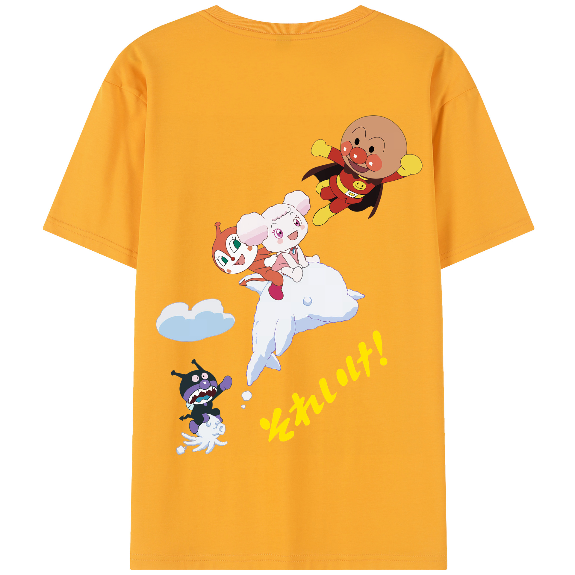 （画像用） アンパンマン Anpanman 綿100％半袖Tシャツ（背面プリント）