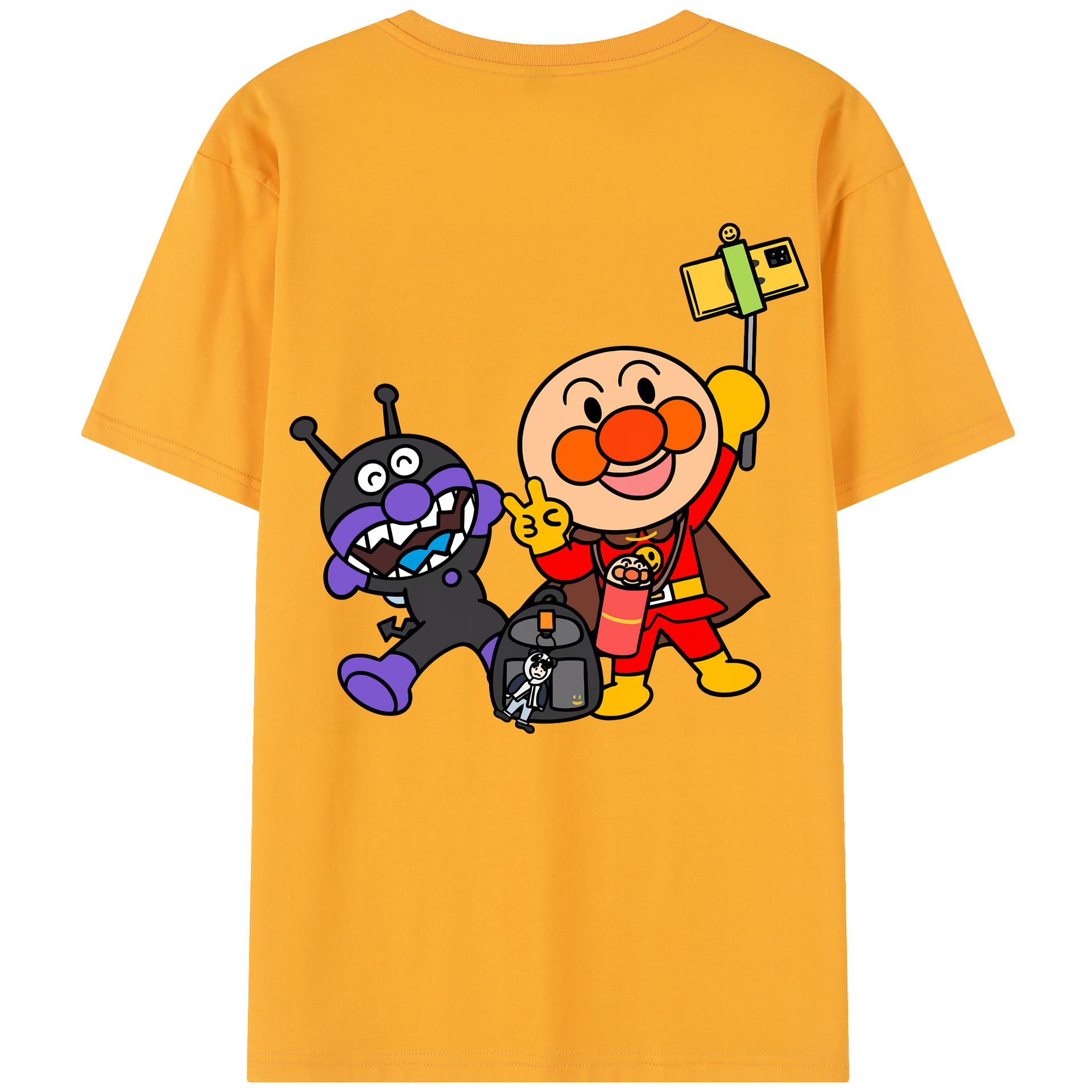 （画像用） アンパンマン Anpanman 綿100％半袖Tシャツ（背面プリント）
