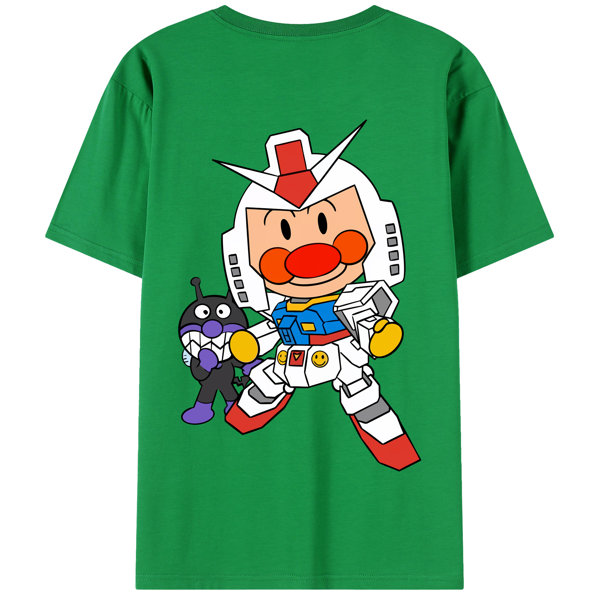 （画像用） アンパンマン Anpanman 綿100％半袖Tシャツ（背面プリント）