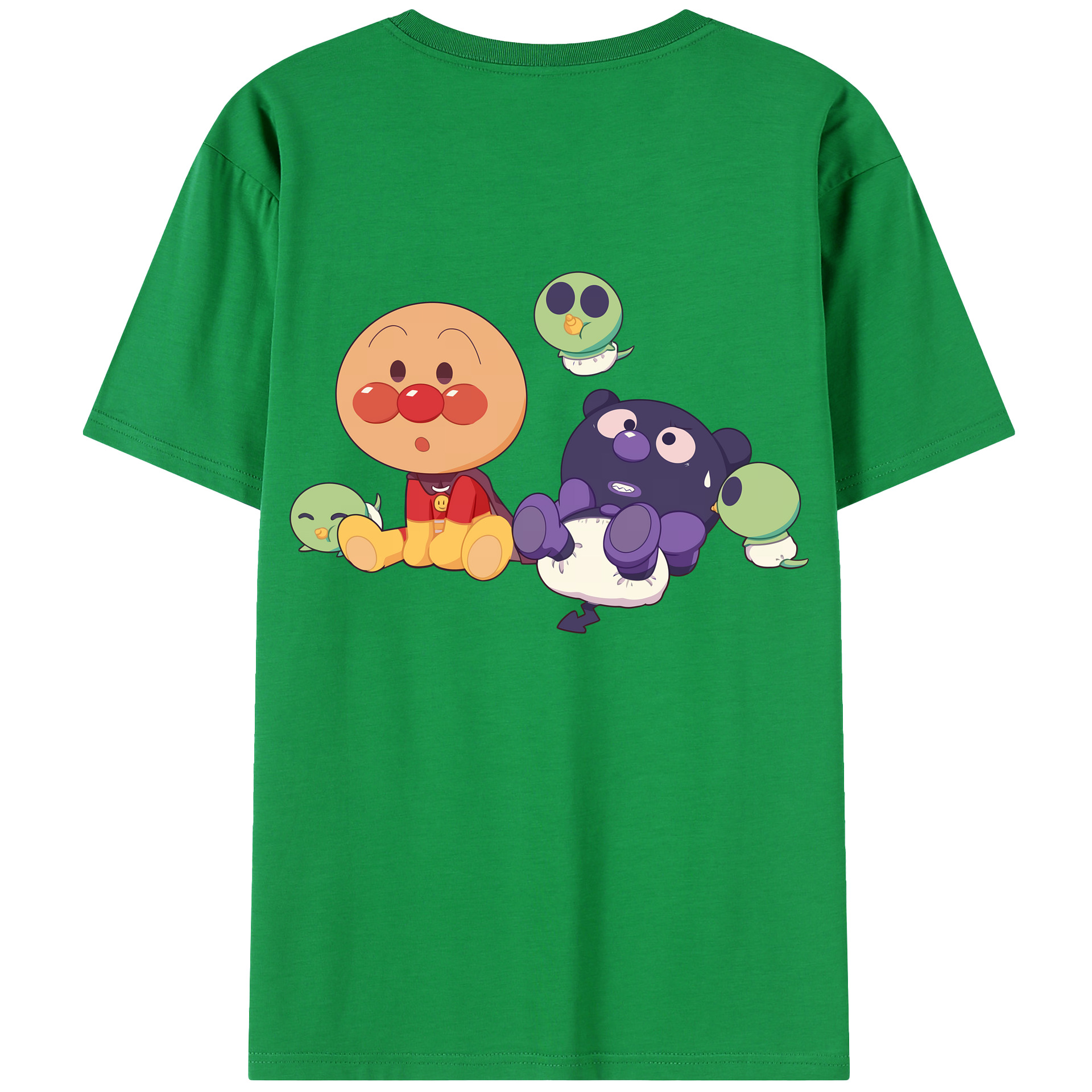 （画像用） アンパンマン Anpanman 綿100％半袖Tシャツ（背面プリント）